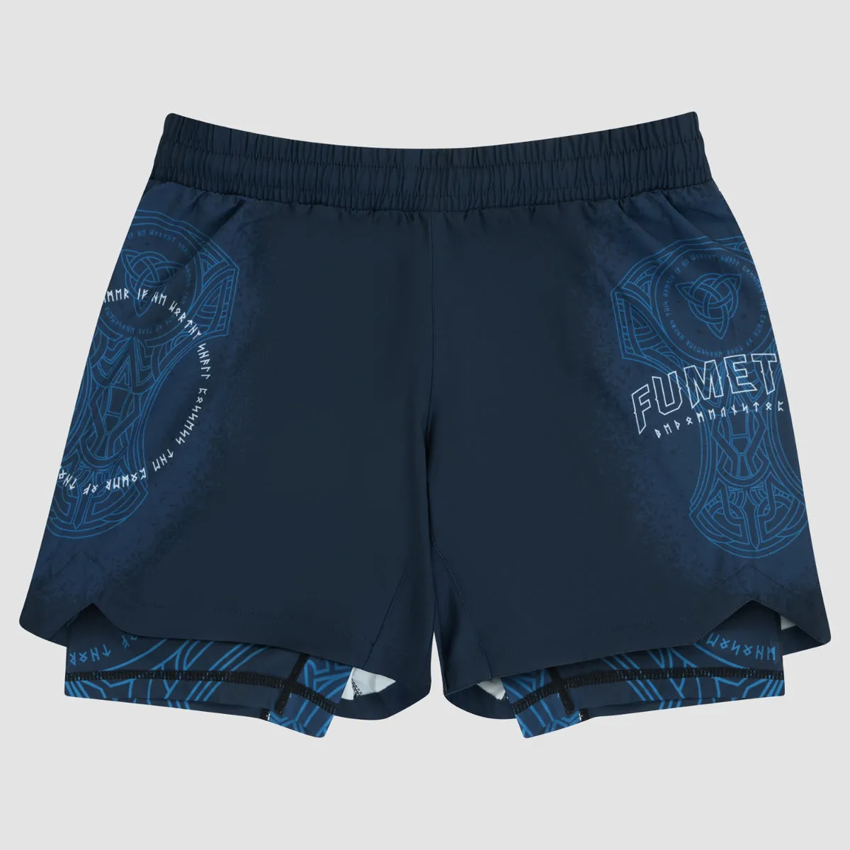 Fumetsu Mjolnir Dual Layer Fight Shorts Blue/Black