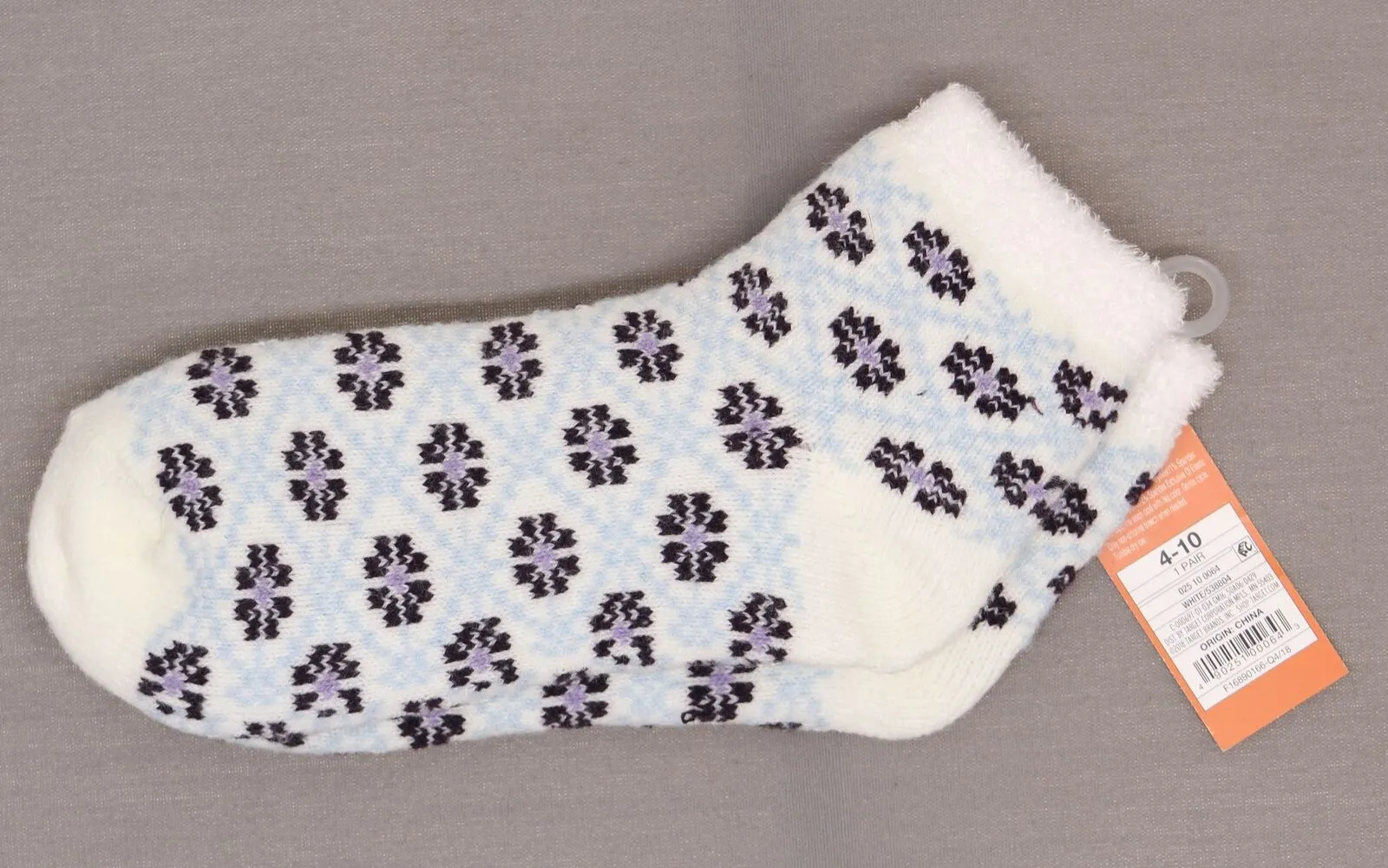 Gilligan & O'Malley Women's Fair Isle Double Lined Cozy Ankle Socks