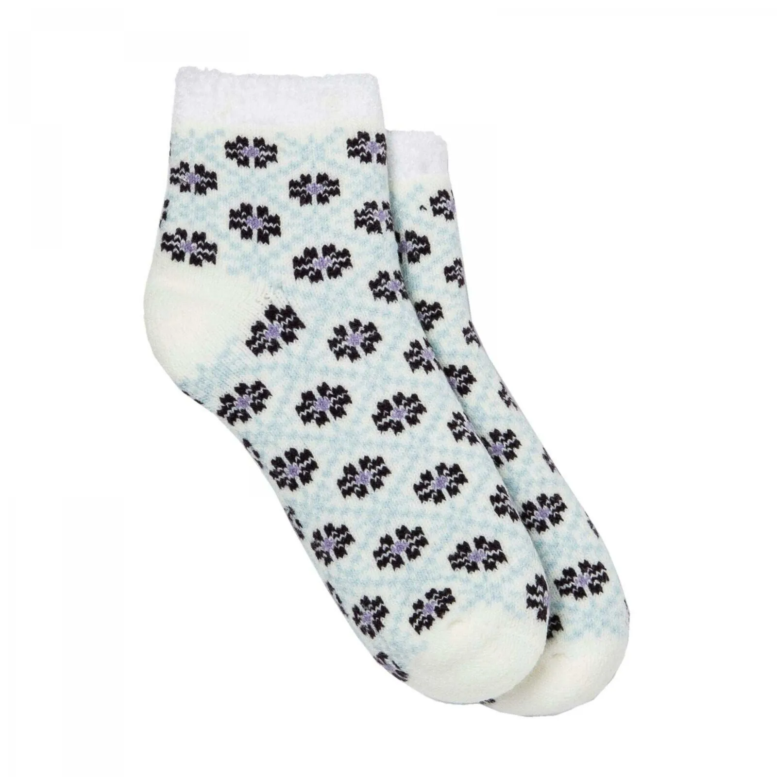 Gilligan & O'Malley Women's Fair Isle Double Lined Cozy Ankle Socks