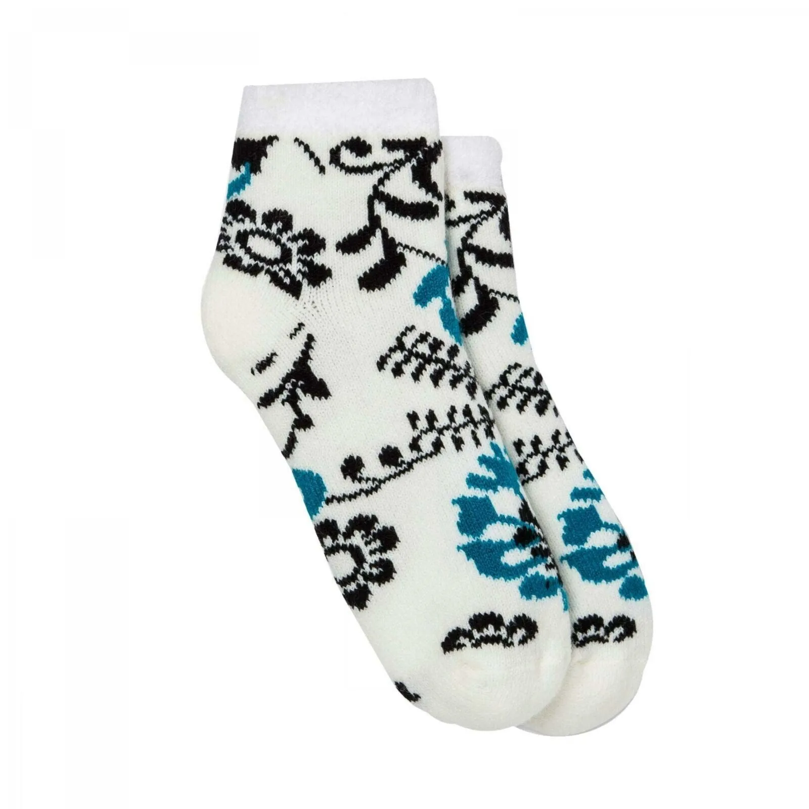 Gilligan & O'Malley Women's Fair Isle Double Lined Cozy Ankle Socks