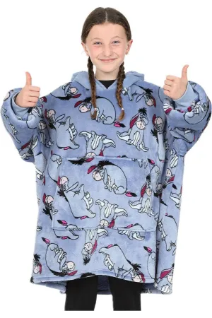 Girls Disney Eeyore Winnie The Pooh Oversized Fleece Blanket Hoodie One Size W23