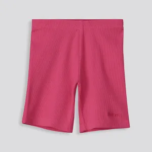 Girls Ribbed Cycle Shorts _ 153527 _ Pink