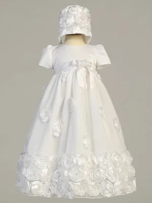 Girls White Christening & Baptism Gown - Clarice