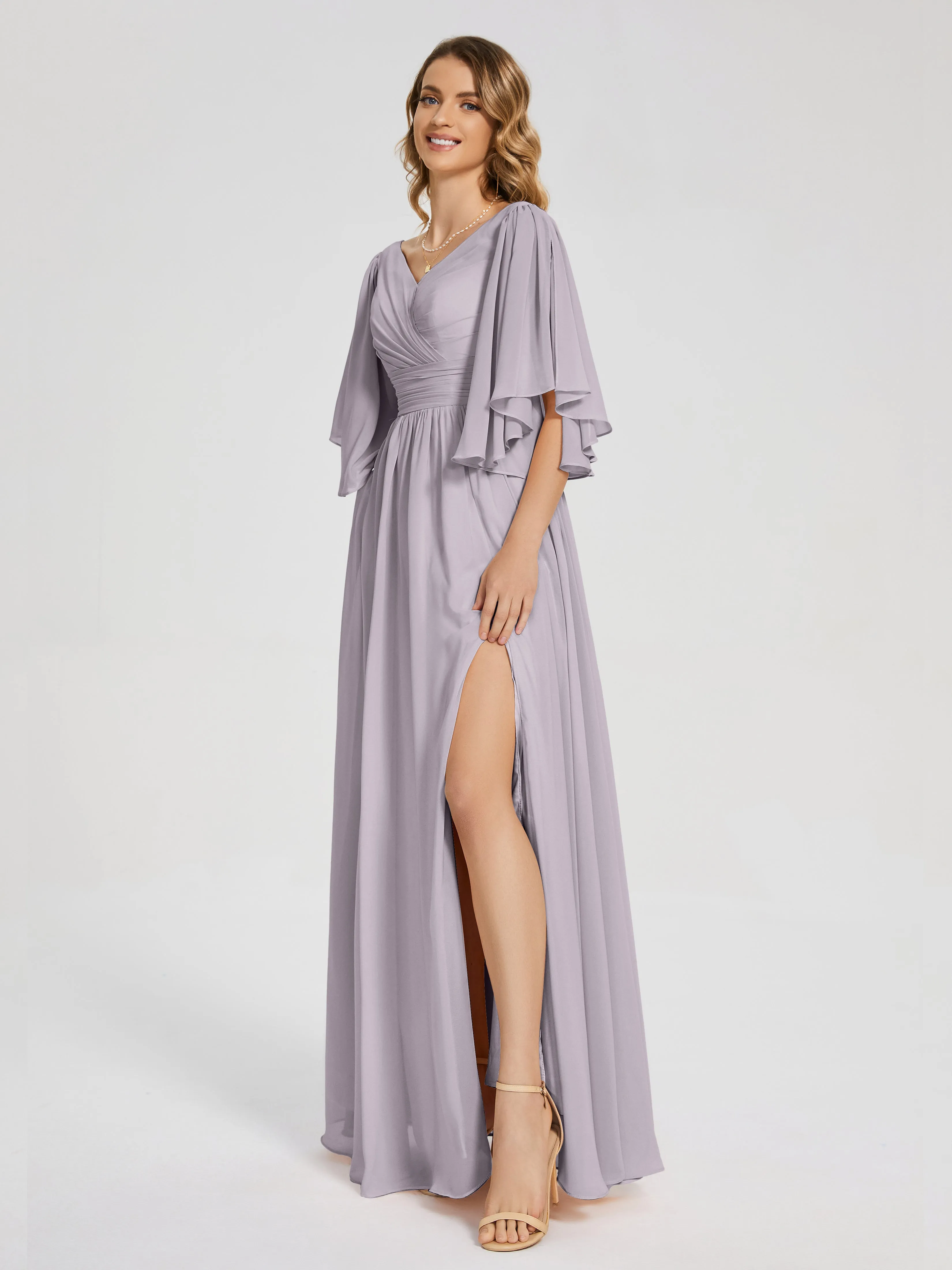 Giselle Pretty Corset Back Chiffon Bridesmaid Dresses