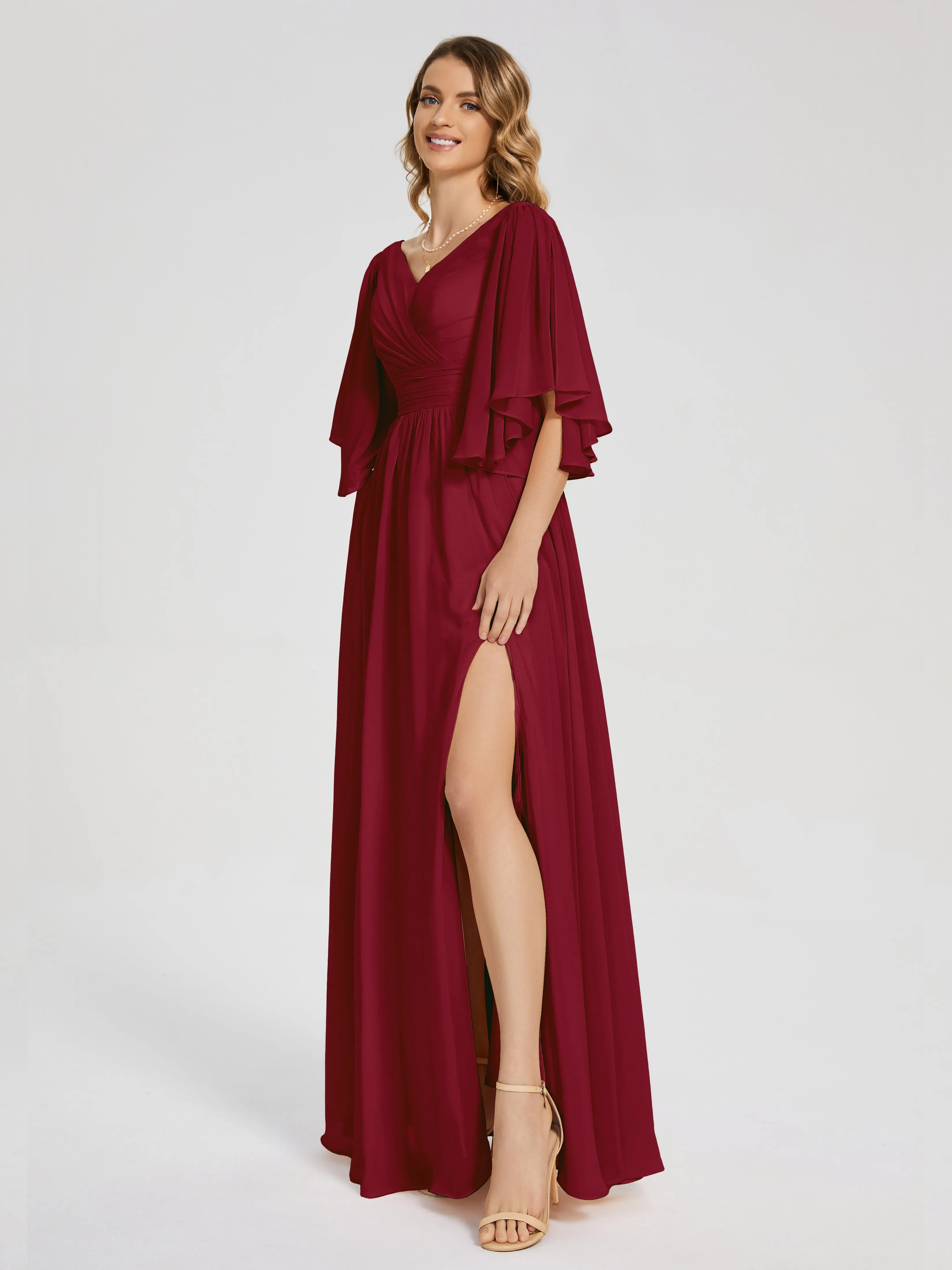 Giselle Pretty Corset Back Chiffon Bridesmaid Dresses