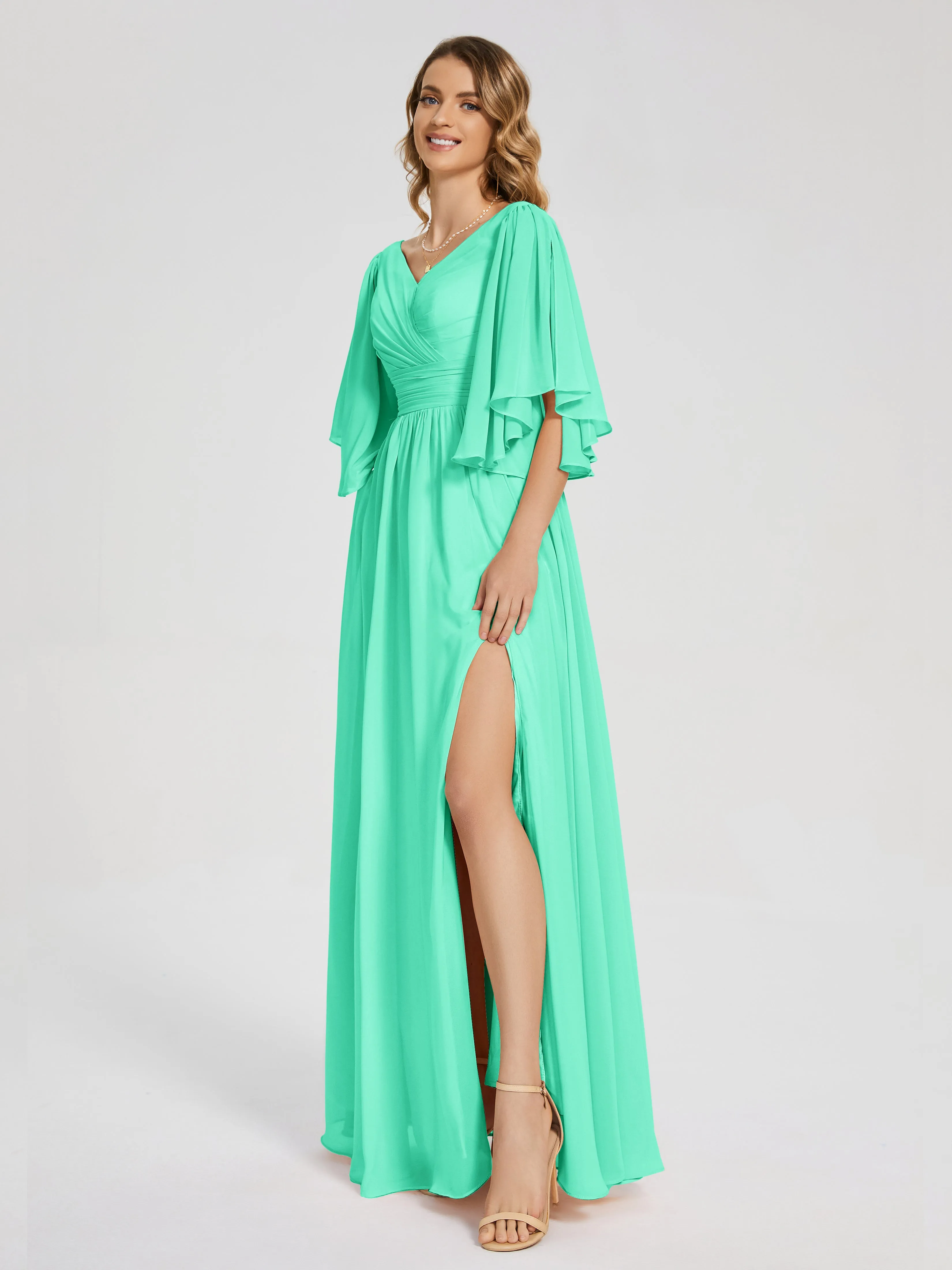Giselle Pretty Corset Back Chiffon Bridesmaid Dresses