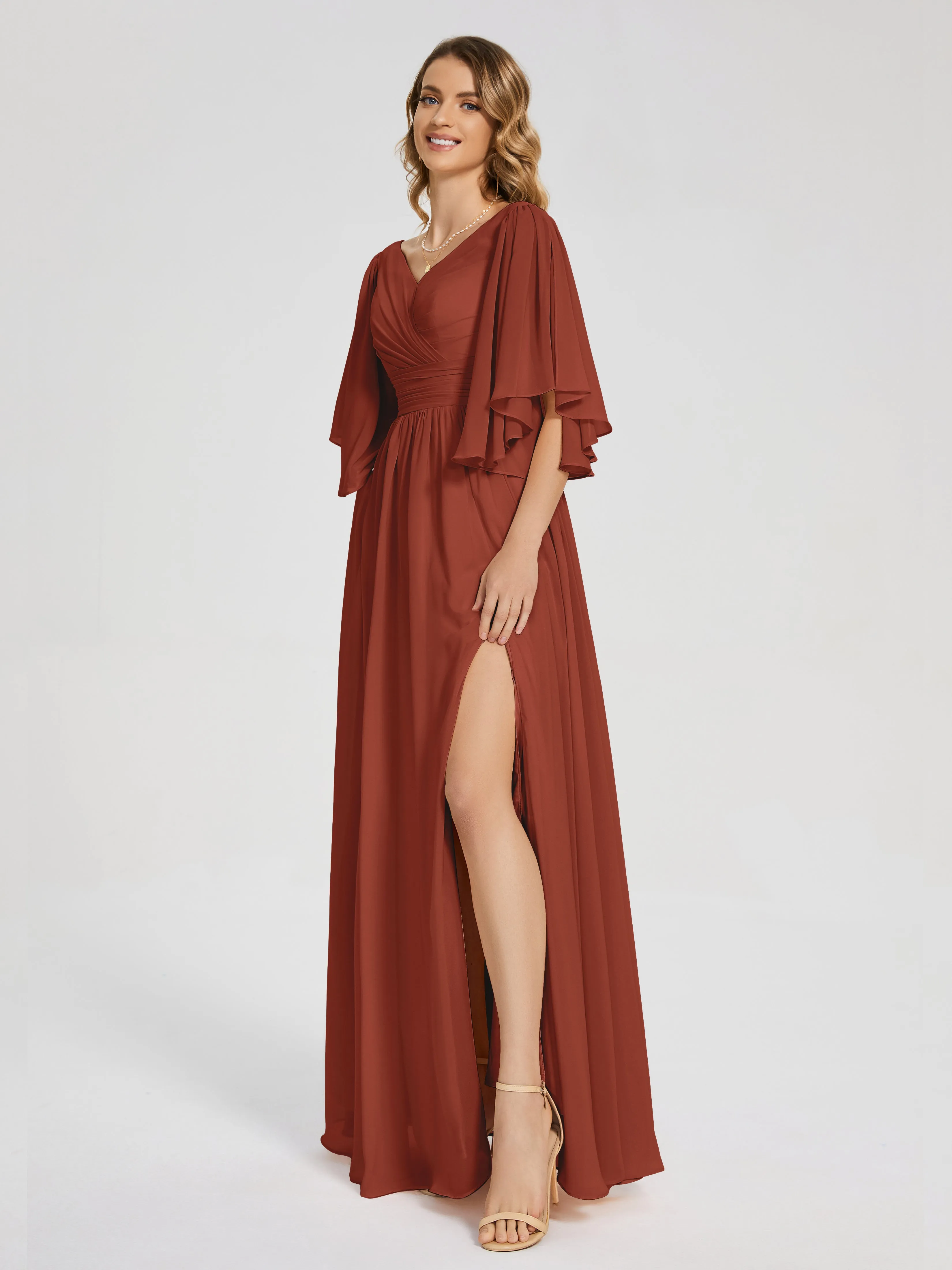 Giselle Pretty Corset Back Chiffon Bridesmaid Dresses