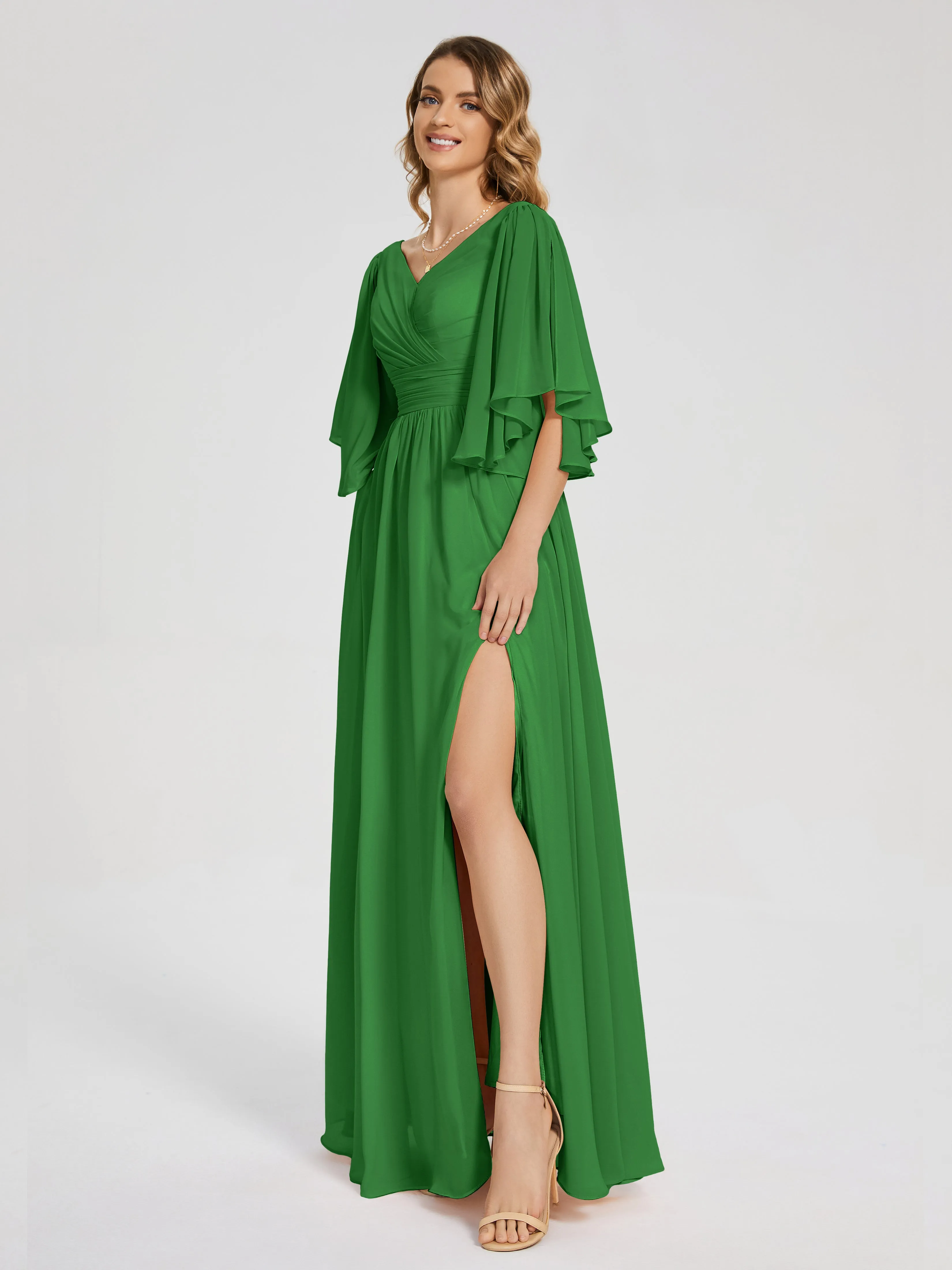 Giselle Pretty Corset Back Chiffon Bridesmaid Dresses