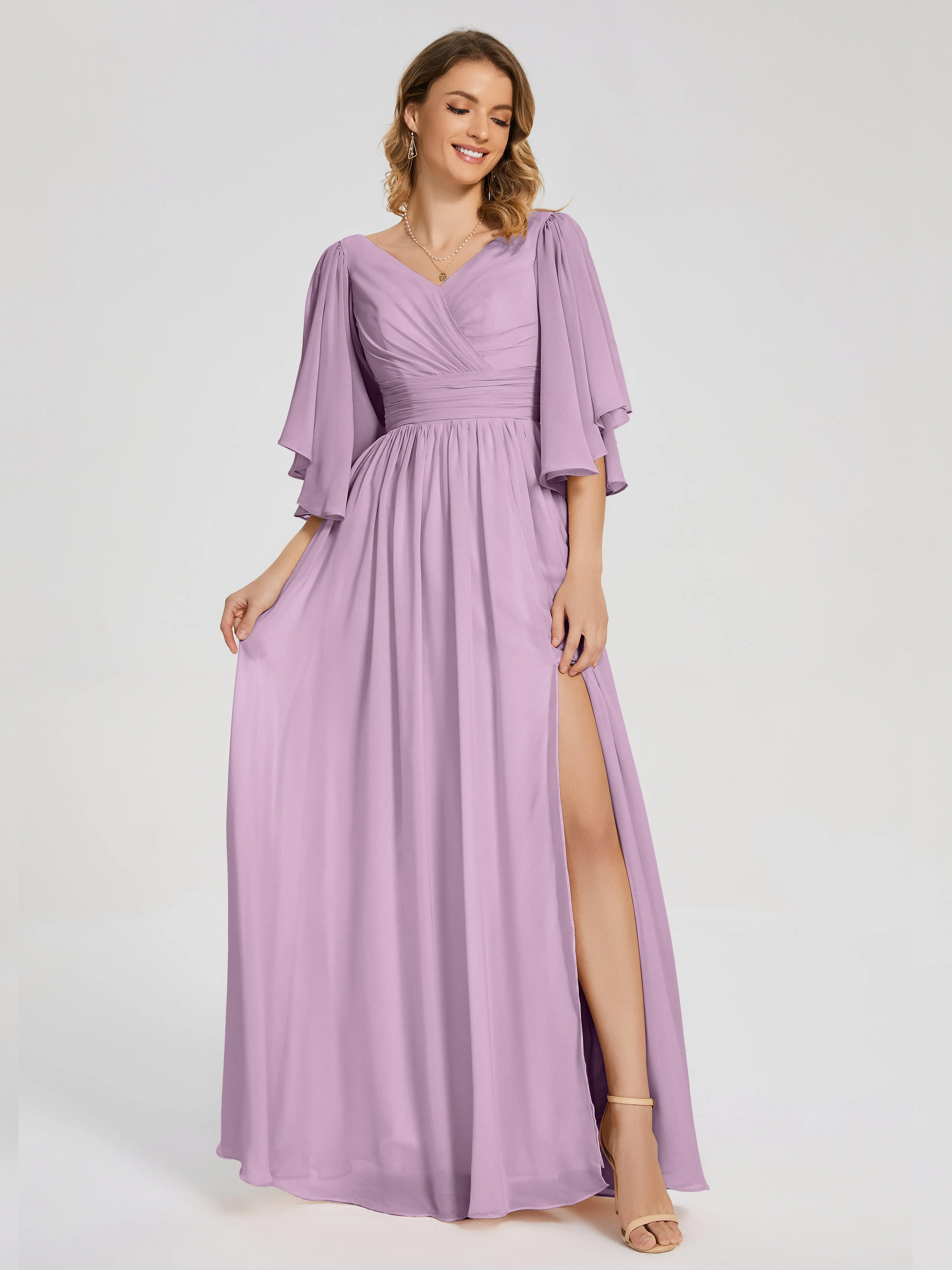 Giselle Pretty Corset Back Chiffon Bridesmaid Dresses