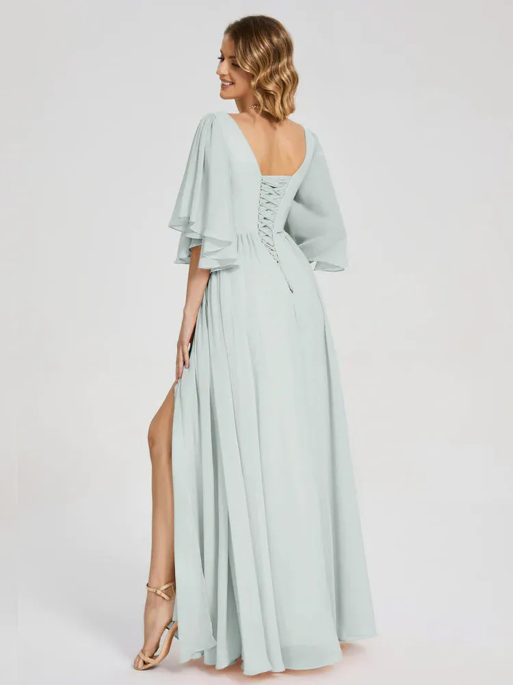 Giselle Pretty Corset Back Chiffon Bridesmaid Dresses