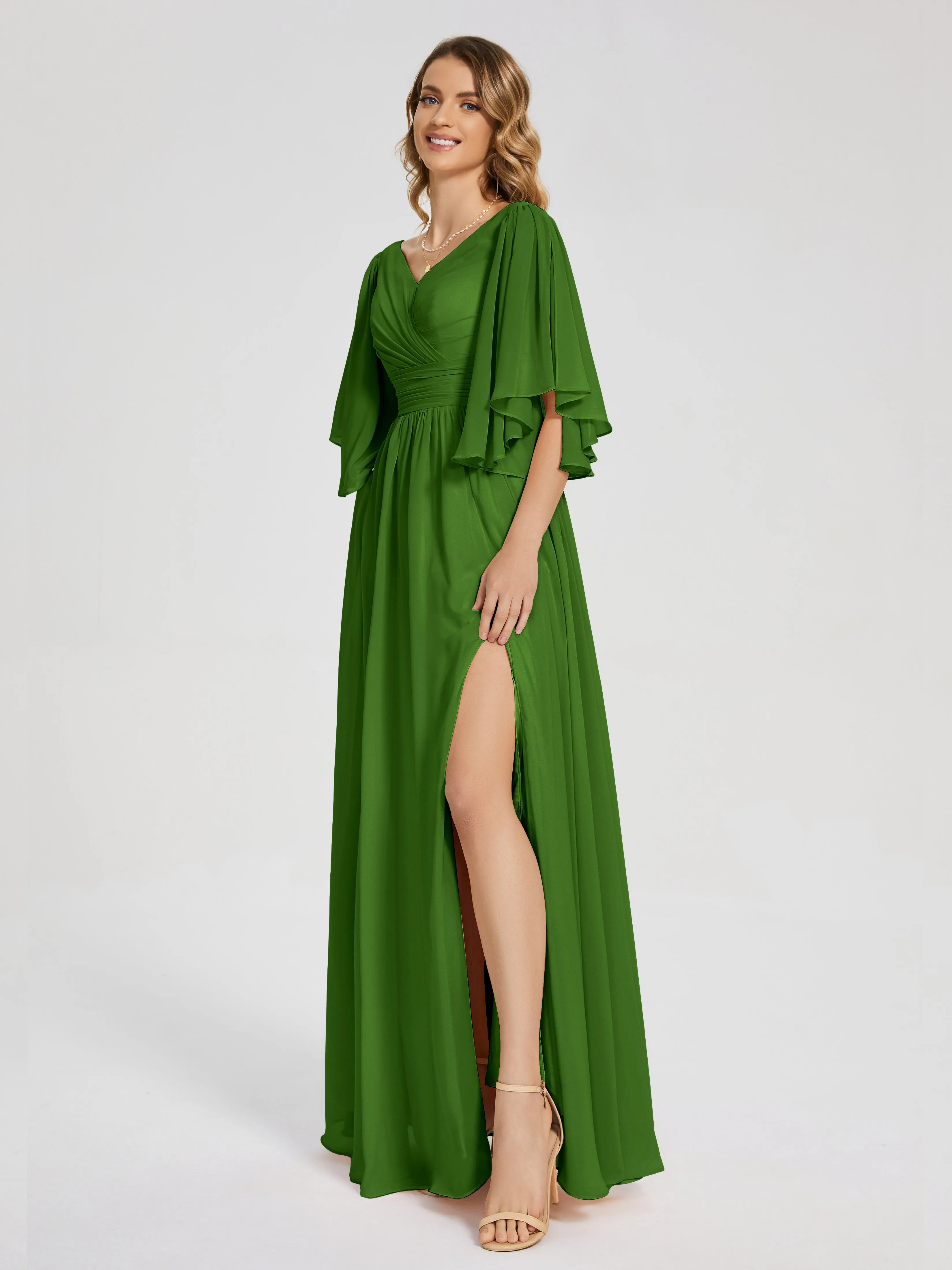 Giselle Pretty Corset Back Chiffon Bridesmaid Dresses