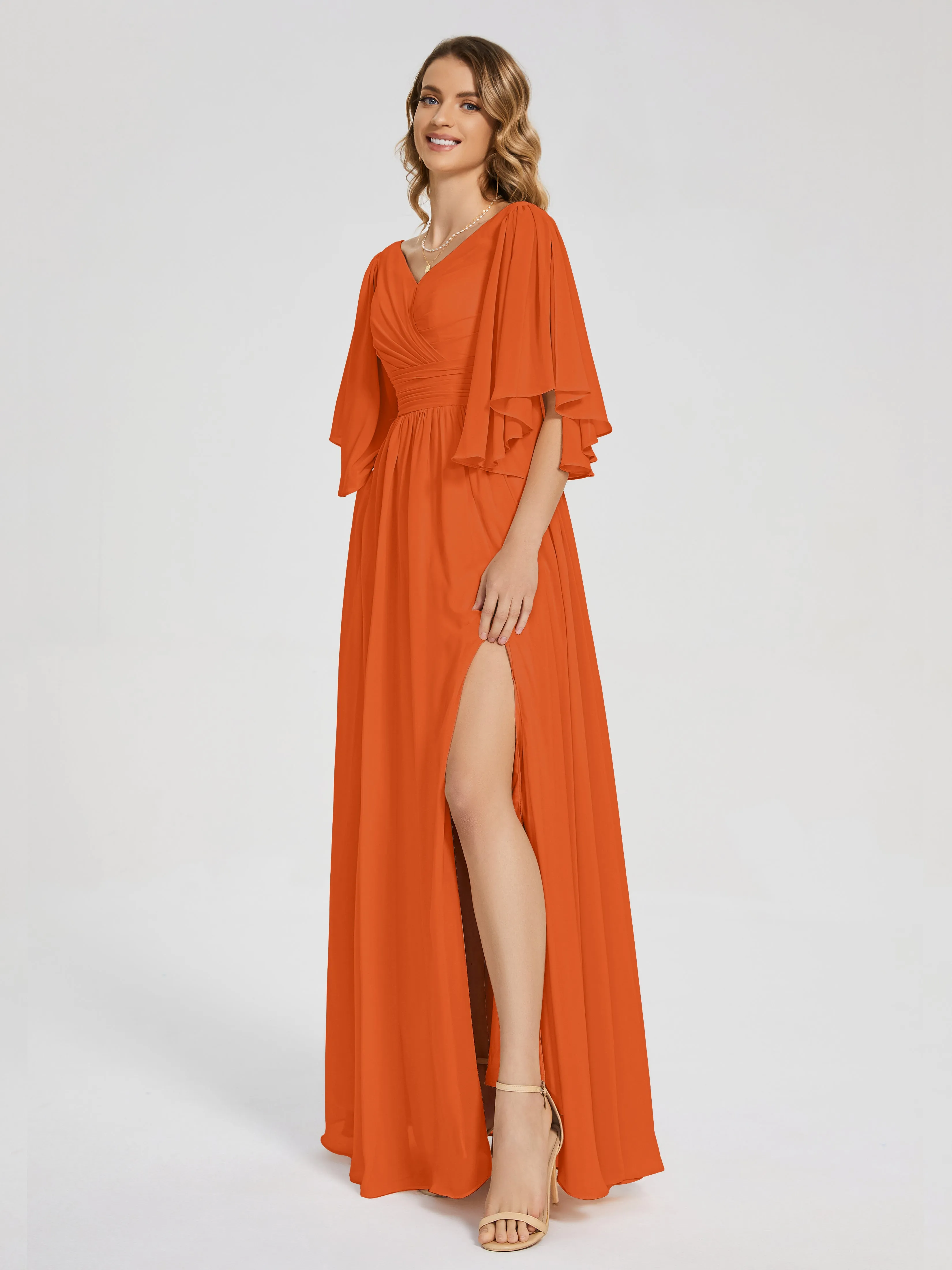 Giselle Pretty Corset Back Chiffon Bridesmaid Dresses
