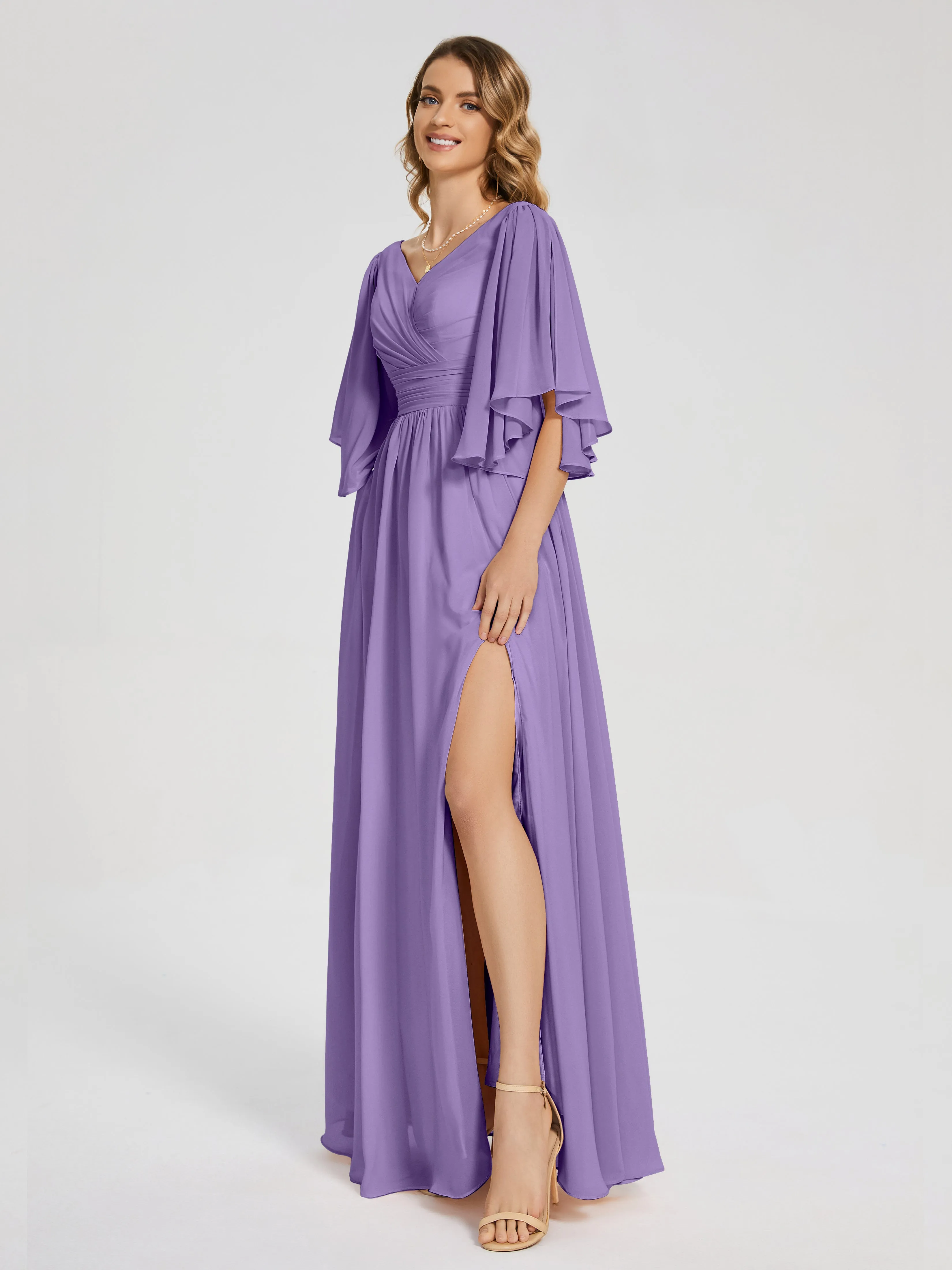 Giselle Pretty Corset Back Chiffon Bridesmaid Dresses