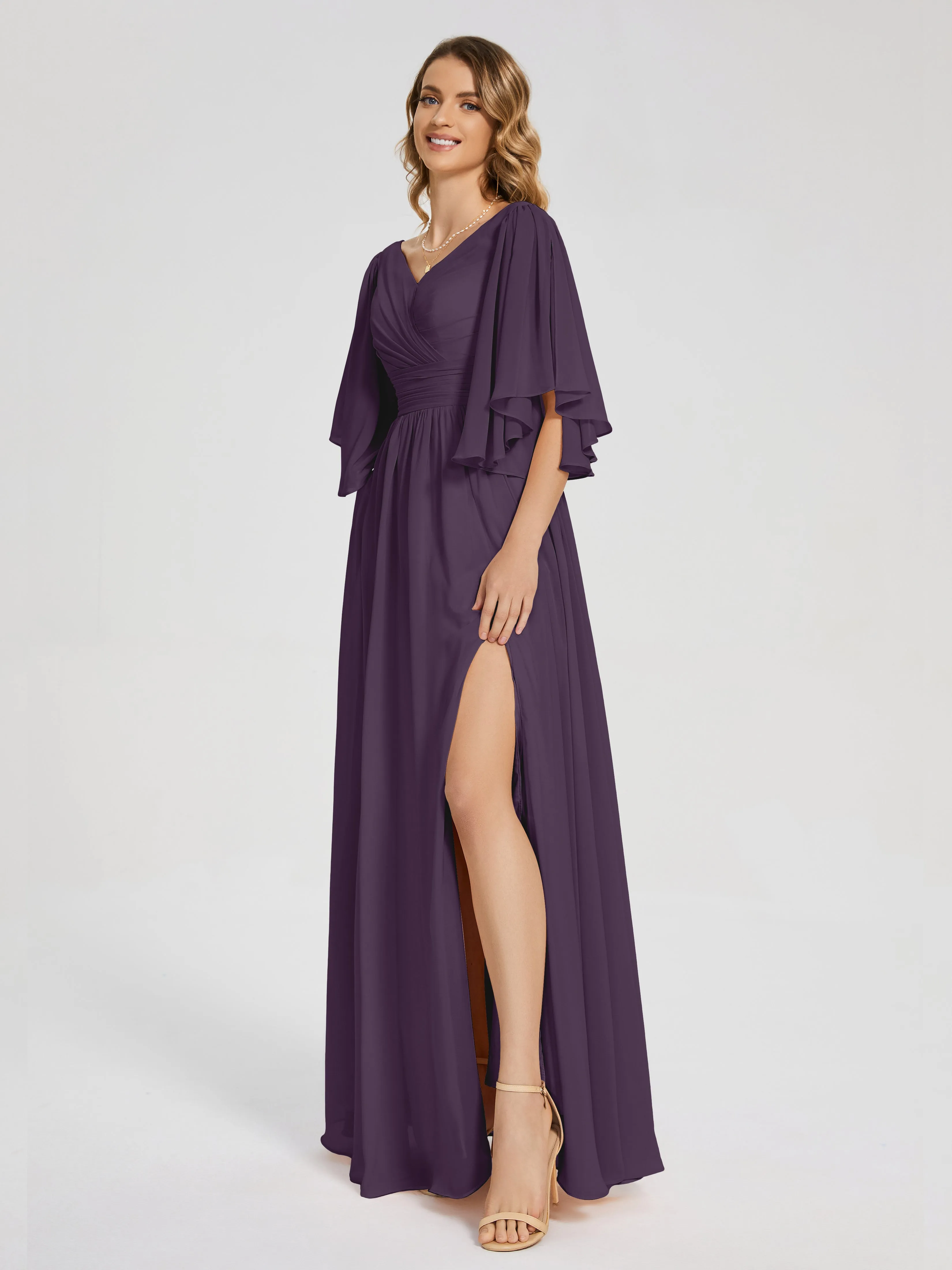 Giselle Pretty Corset Back Chiffon Bridesmaid Dresses