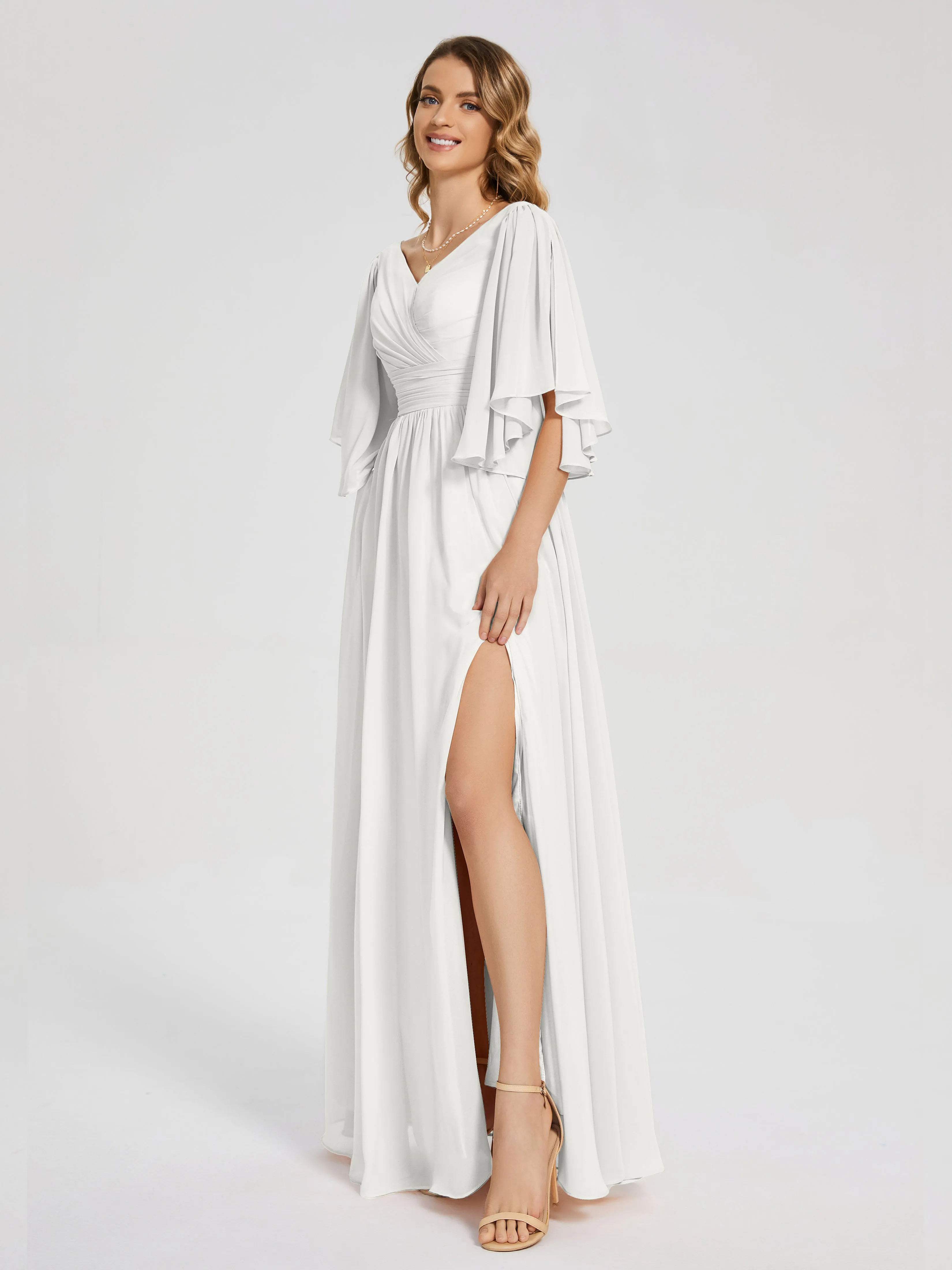 Giselle Pretty Corset Back Chiffon Bridesmaid Dresses