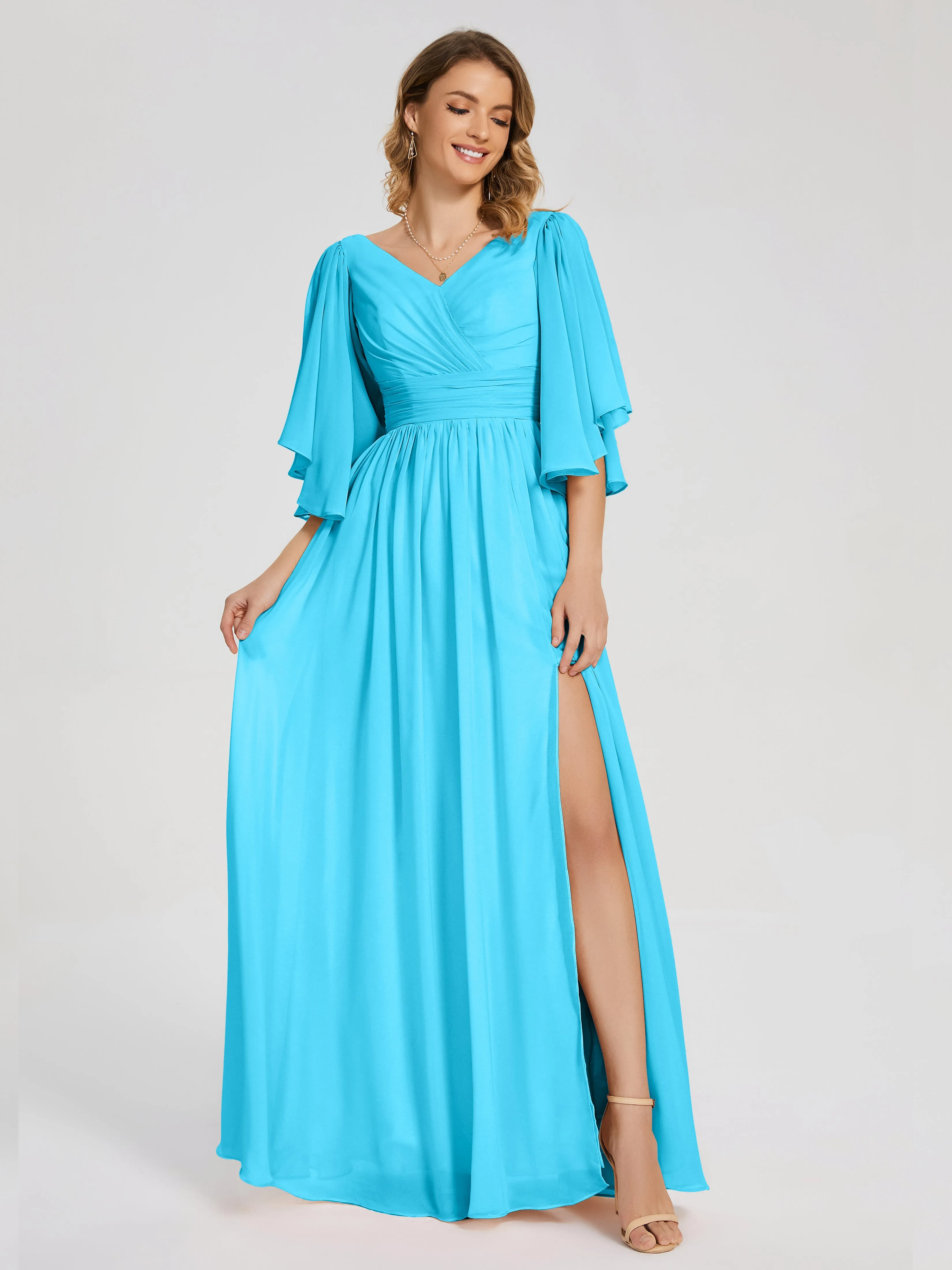 Giselle Pretty Corset Back Chiffon Bridesmaid Dresses