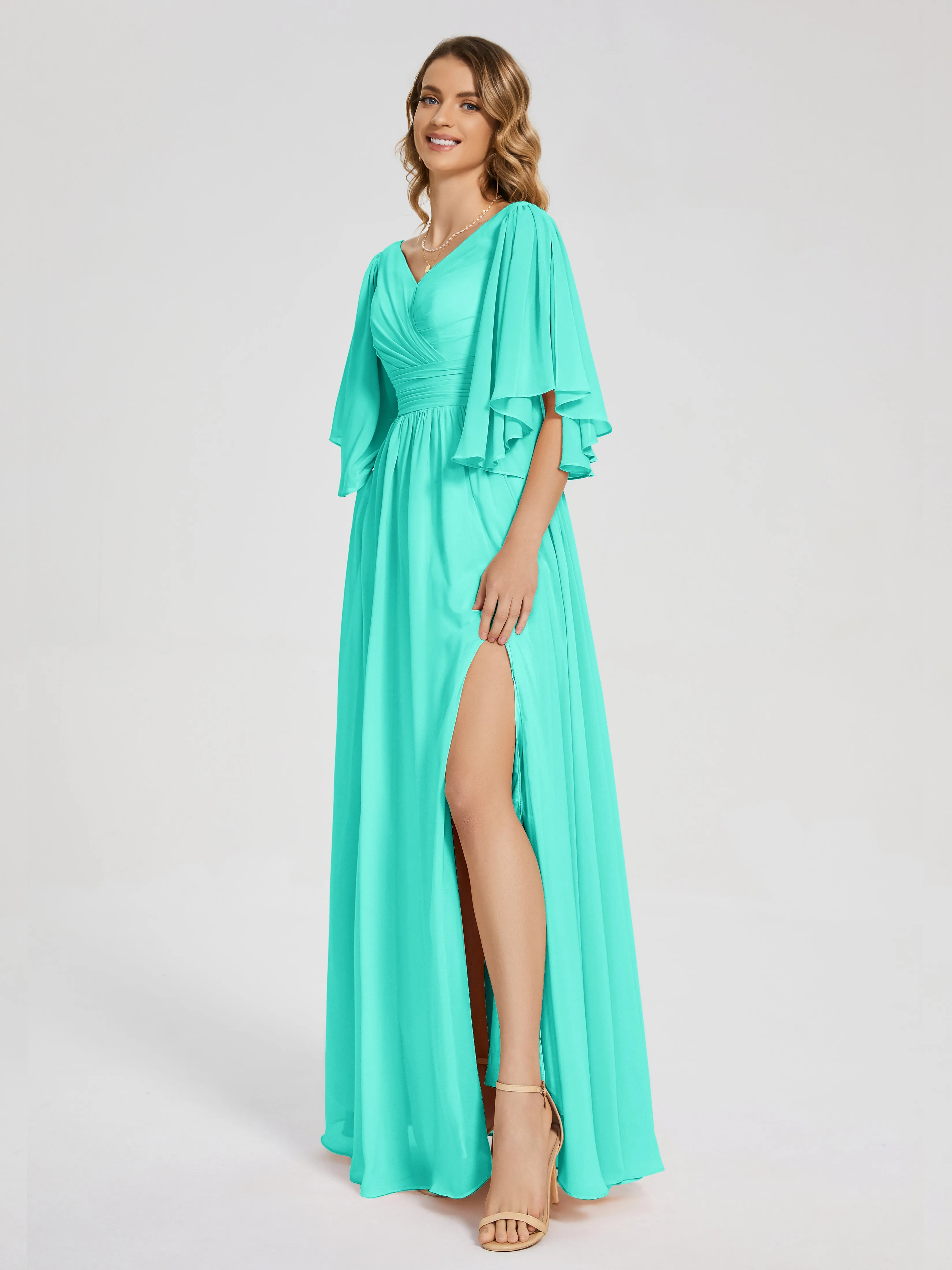 Giselle Pretty Corset Back Chiffon Bridesmaid Dresses