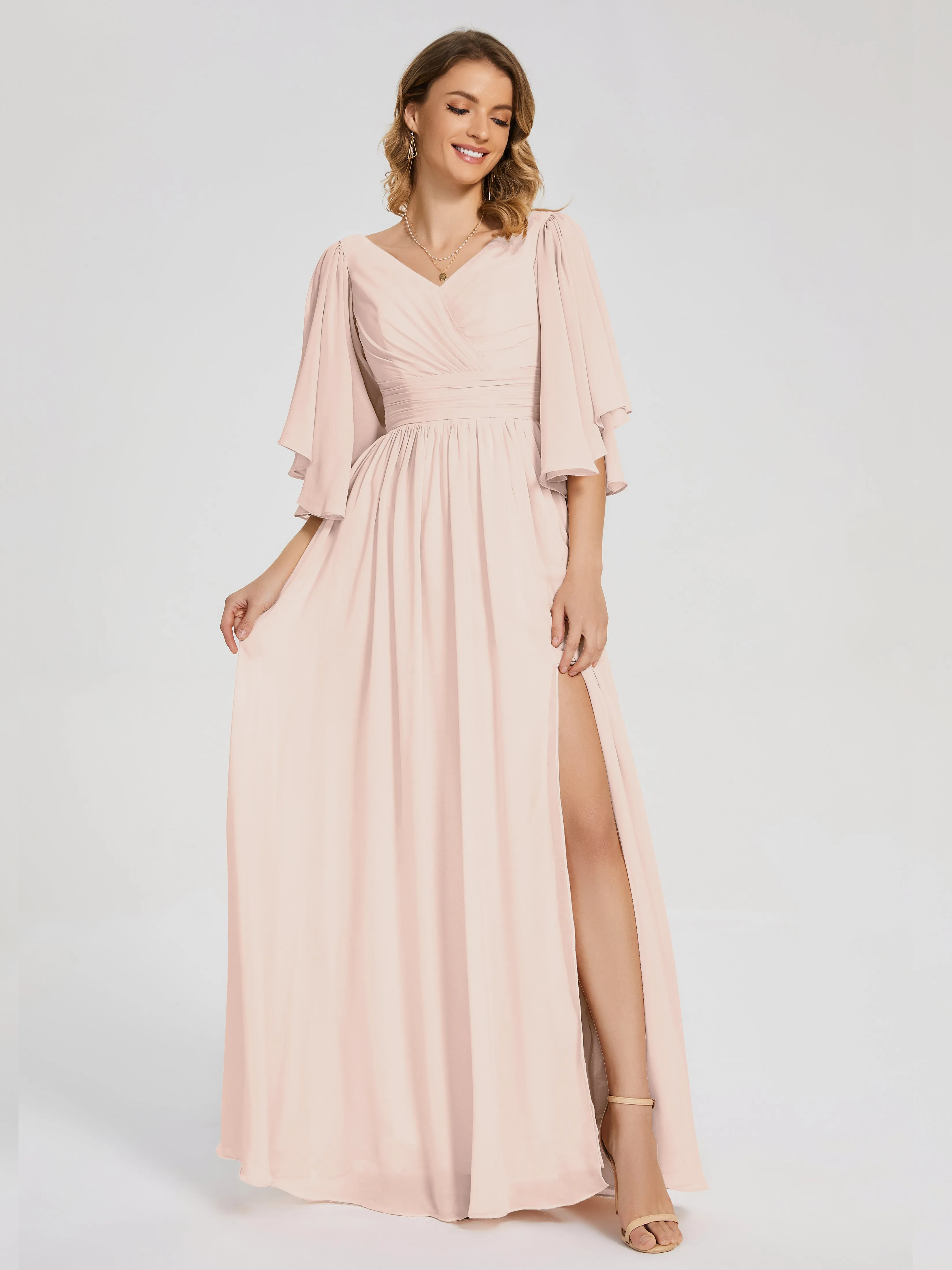 Giselle Pretty Corset Back Chiffon Bridesmaid Dresses