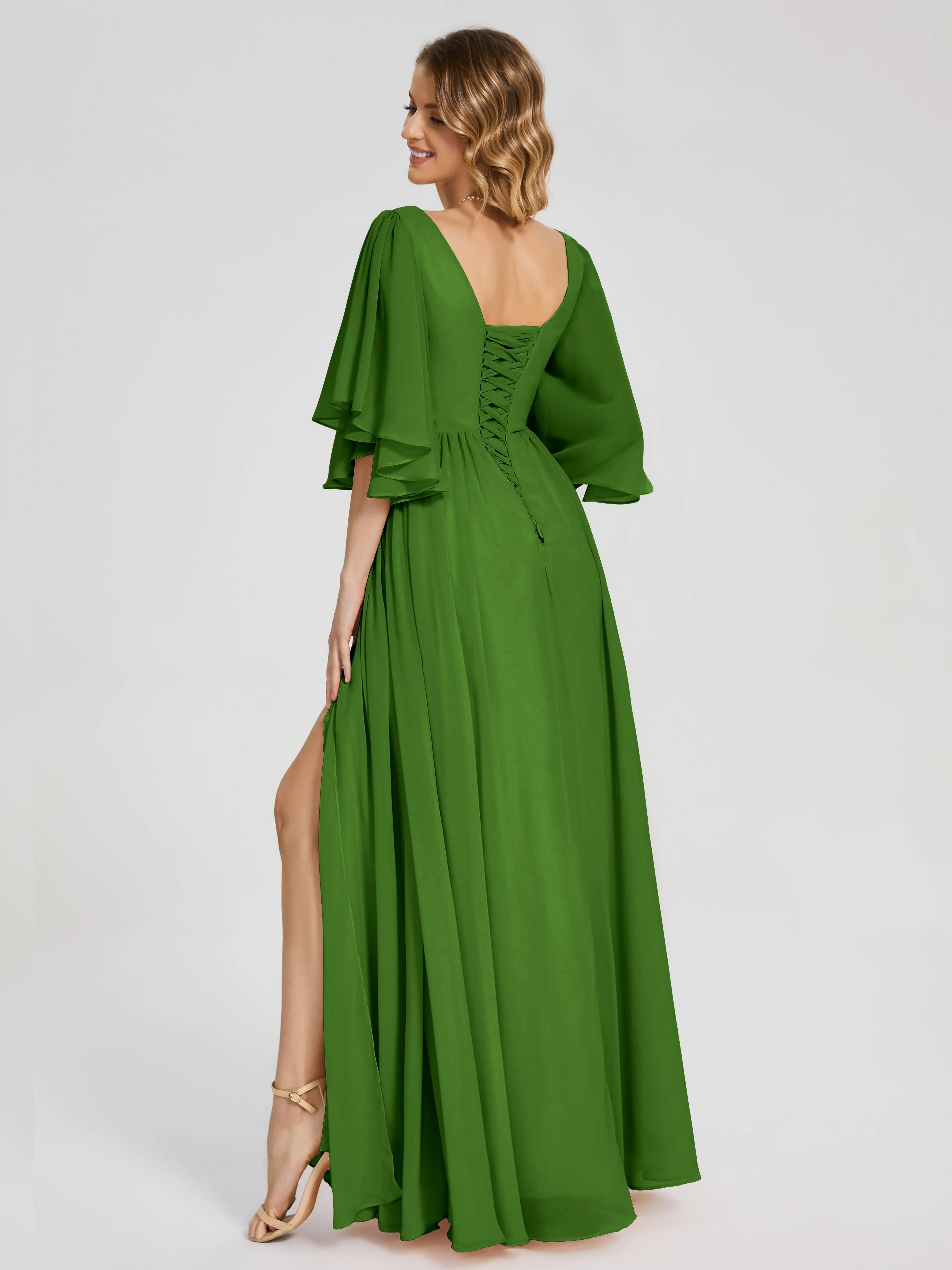 Giselle Pretty Corset Back Chiffon Bridesmaid Dresses