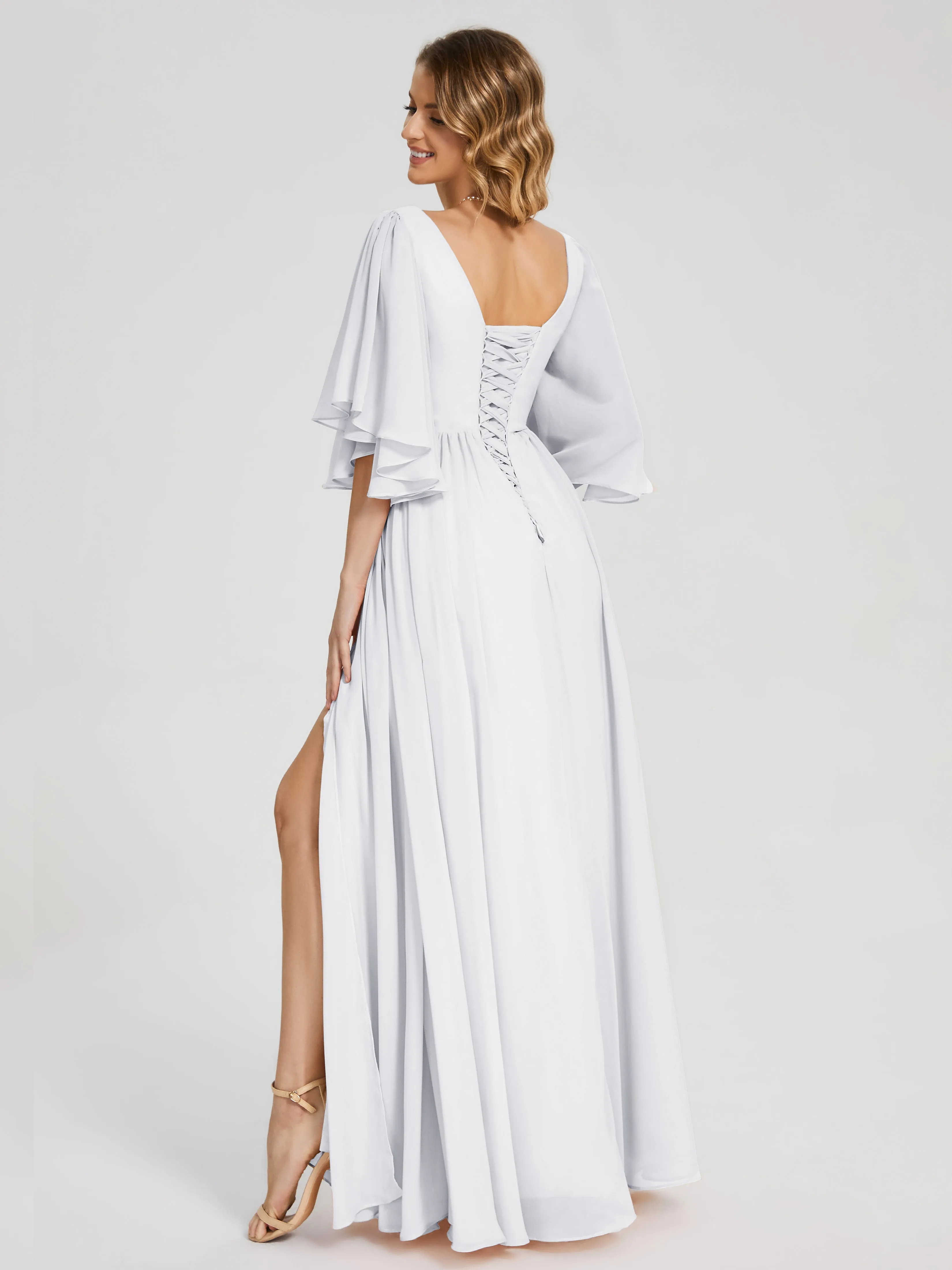 Giselle Pretty Corset Back Chiffon Bridesmaid Dresses
