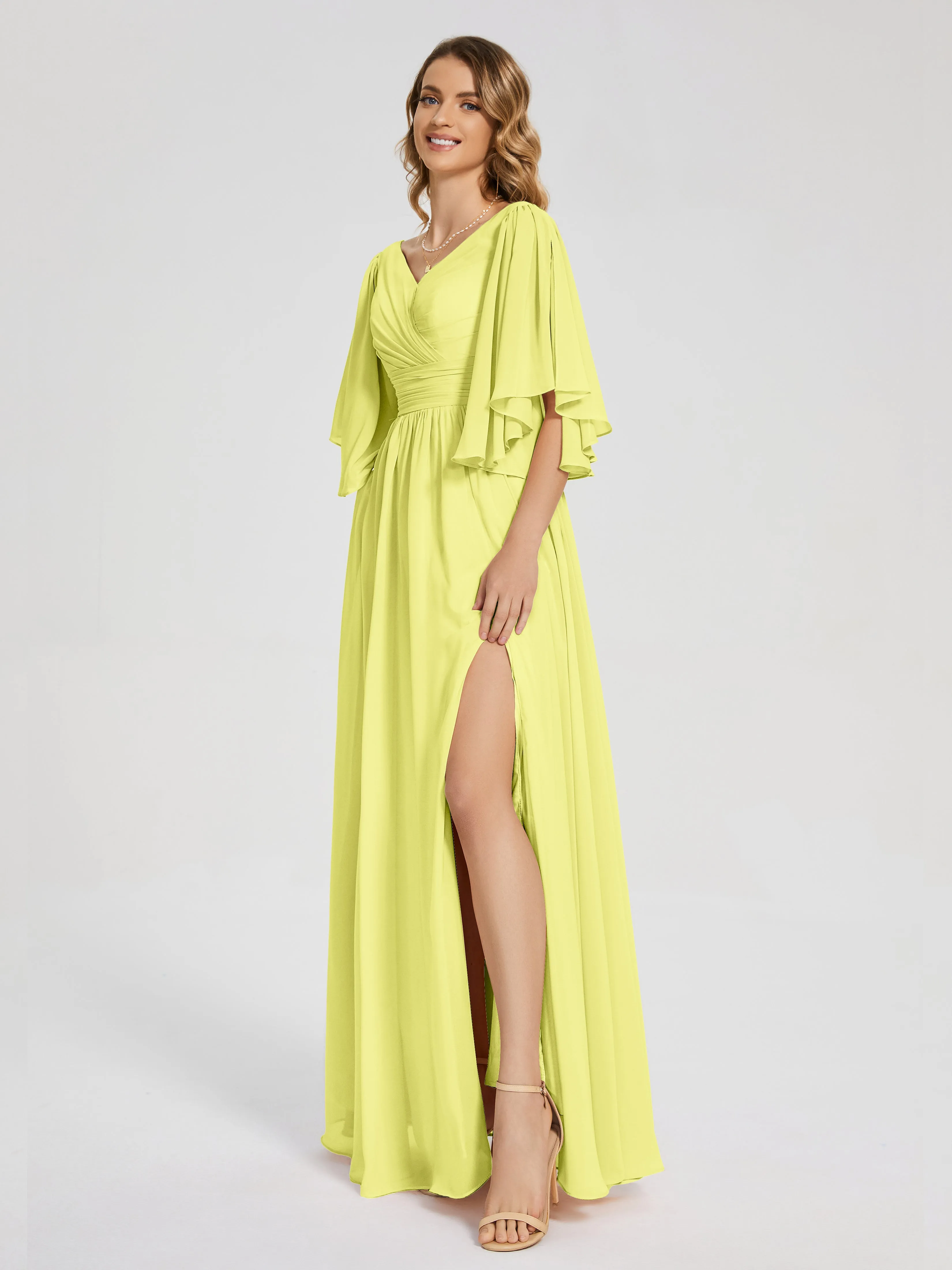 Giselle Pretty Corset Back Chiffon Bridesmaid Dresses