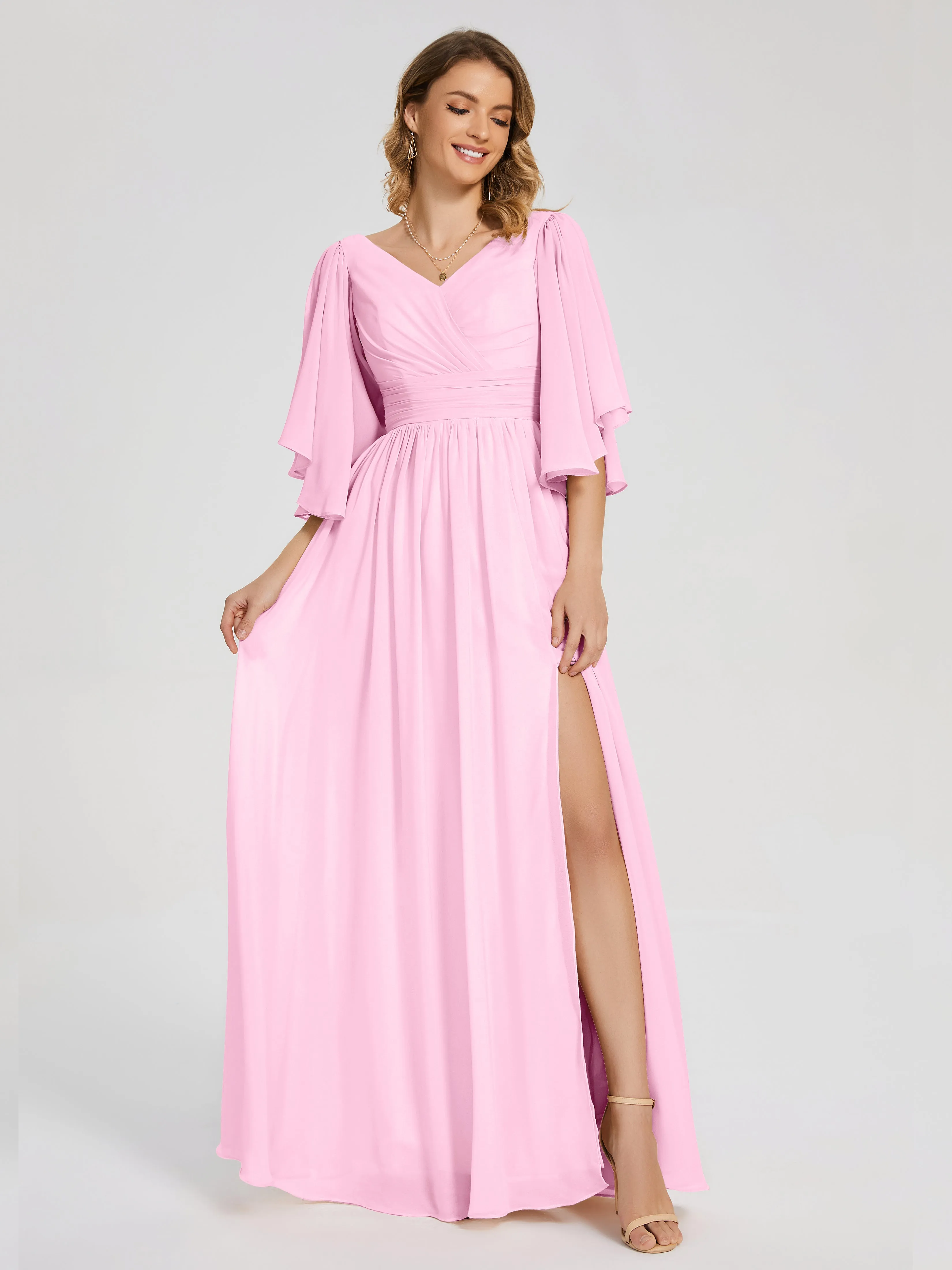 Giselle Pretty Corset Back Chiffon Bridesmaid Dresses