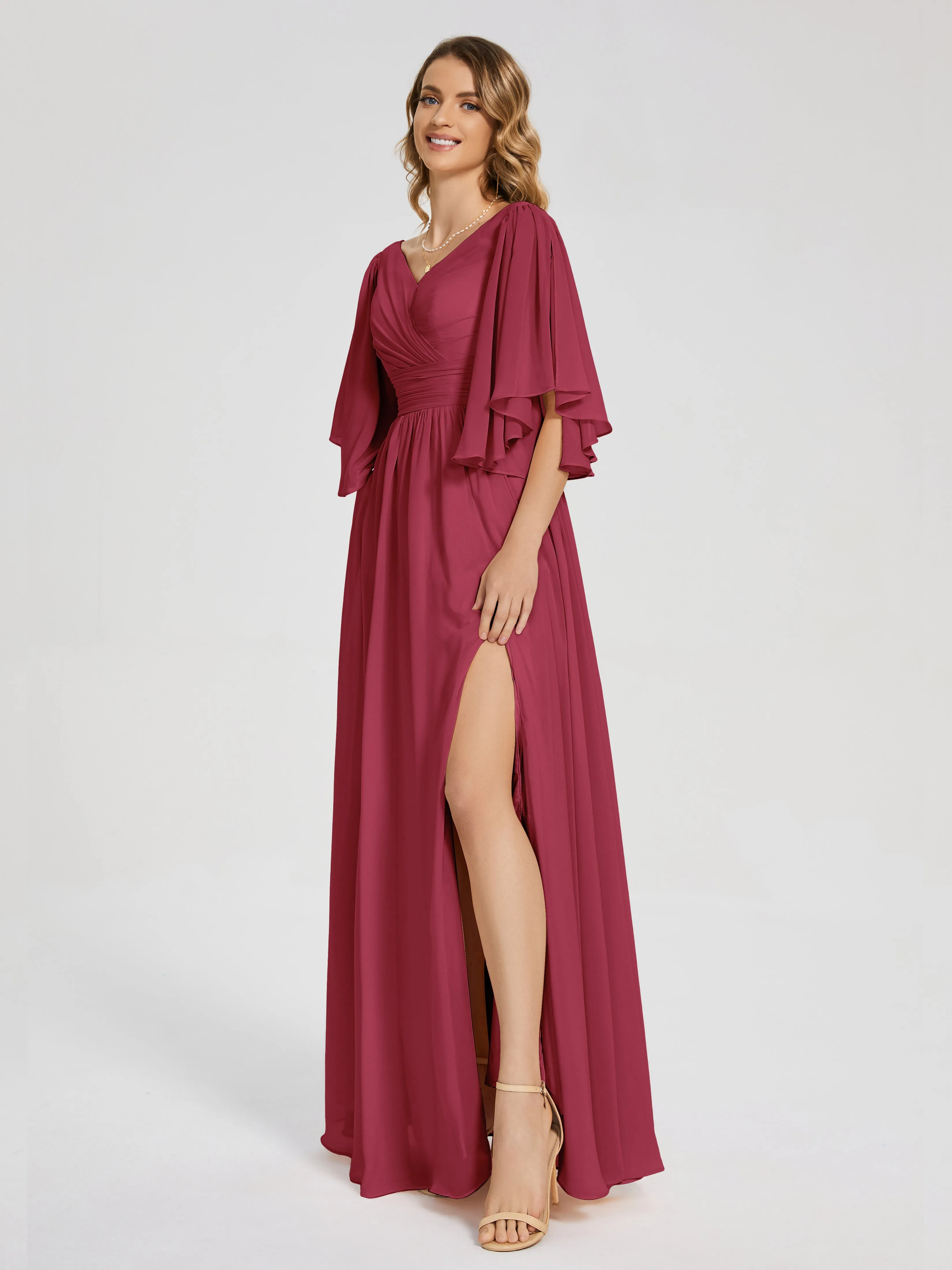 Giselle Pretty Corset Back Chiffon Bridesmaid Dresses