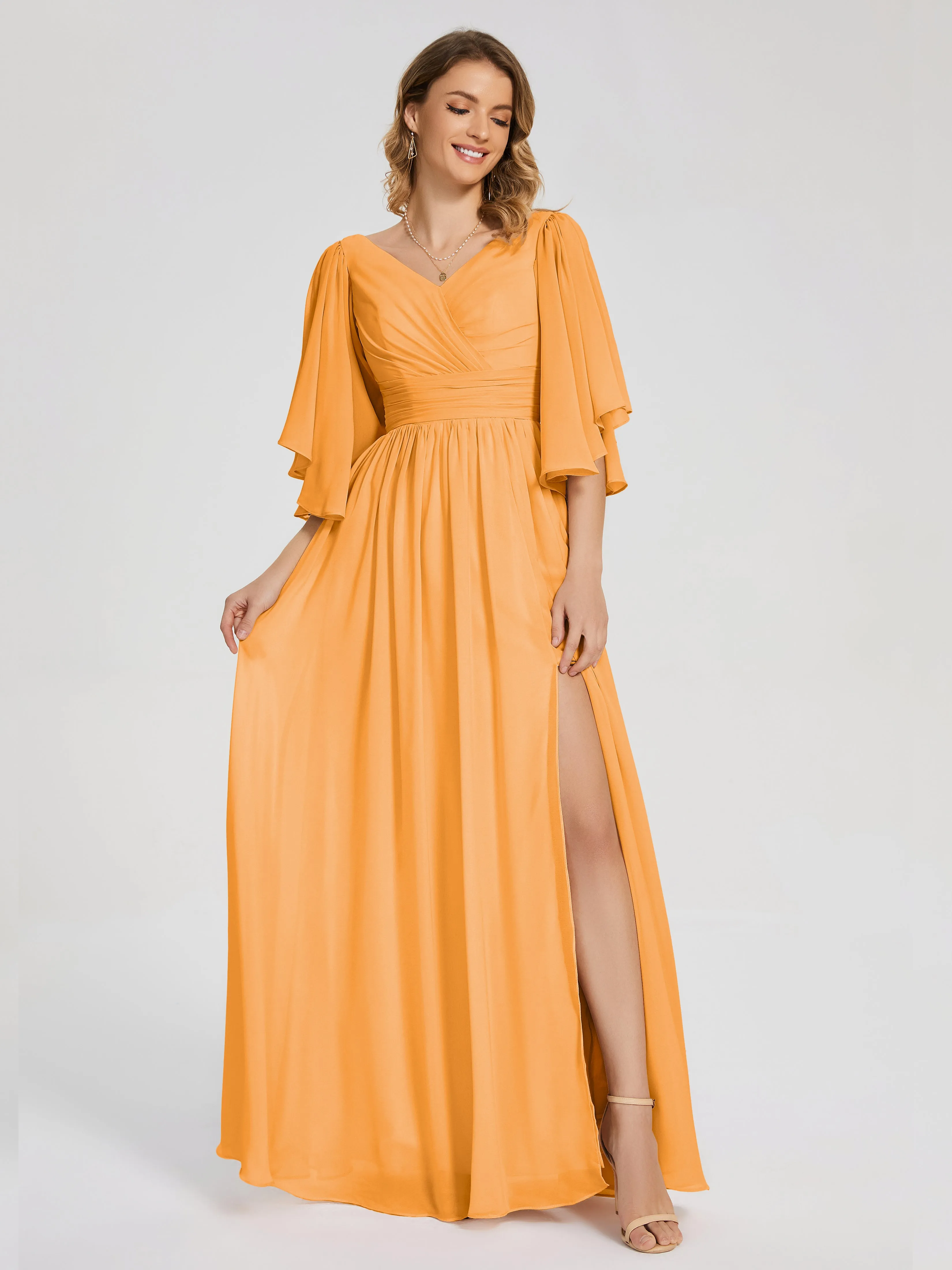 Giselle Pretty Corset Back Chiffon Bridesmaid Dresses