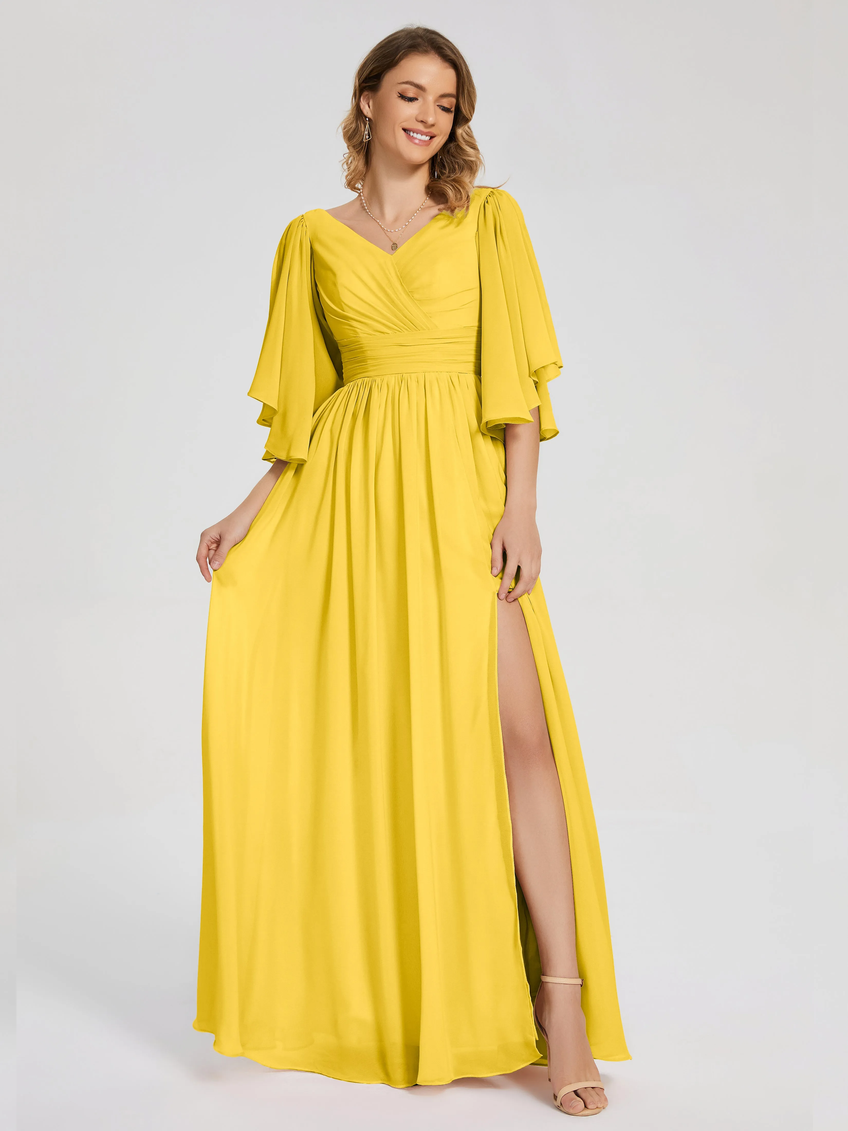 Giselle Pretty Corset Back Chiffon Bridesmaid Dresses