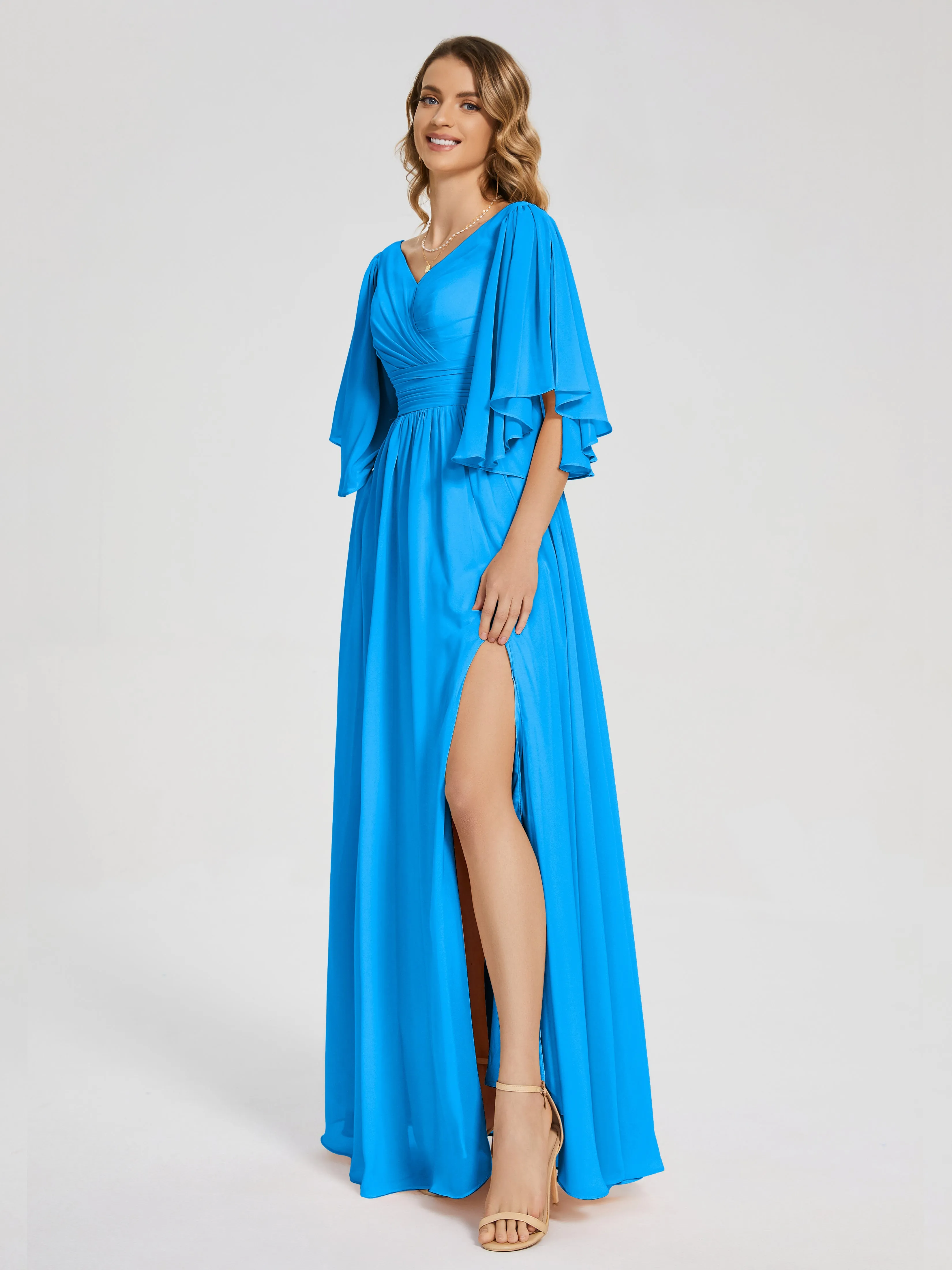 Giselle Pretty Corset Back Chiffon Bridesmaid Dresses