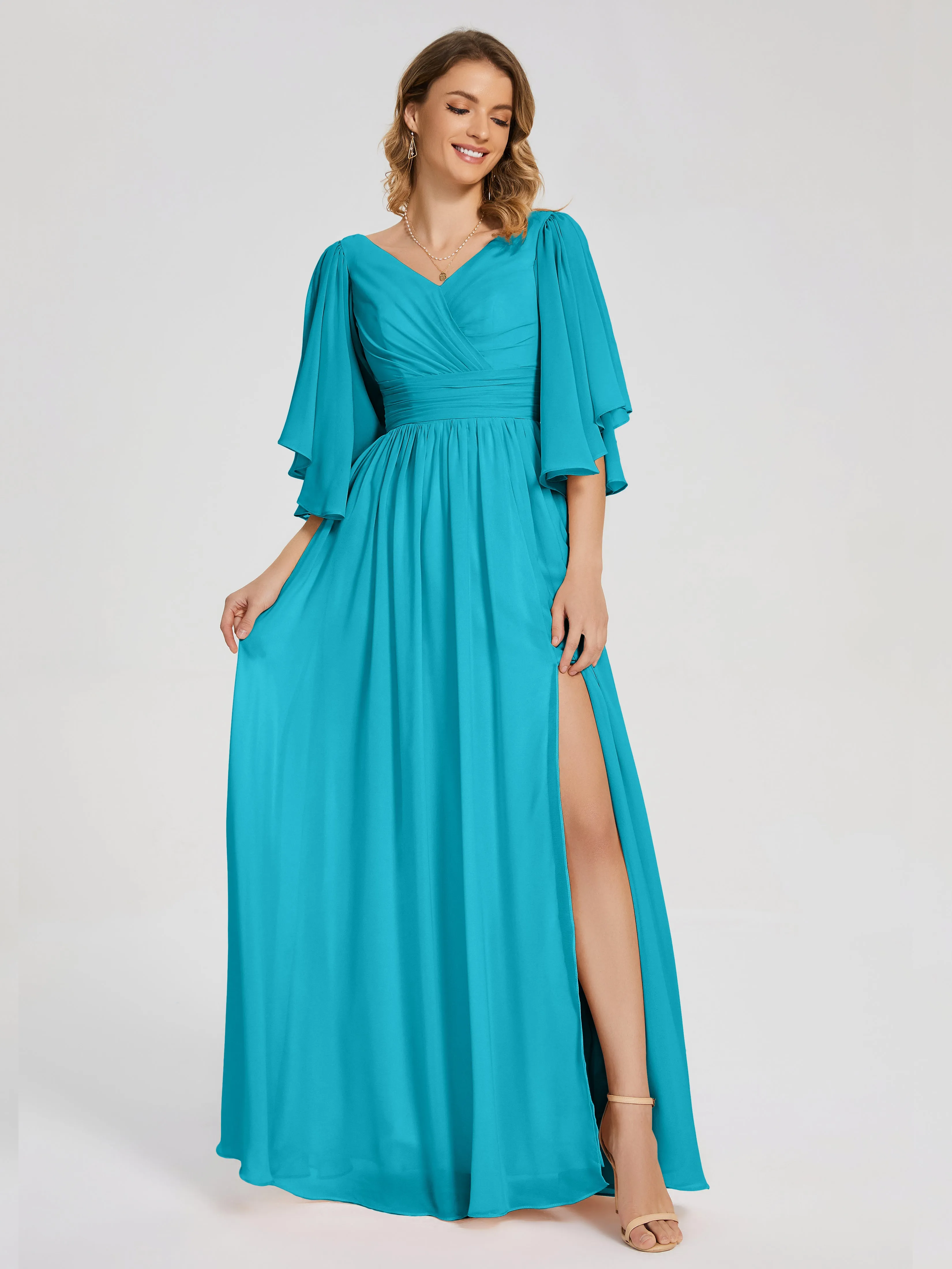 Giselle Pretty Corset Back Chiffon Bridesmaid Dresses