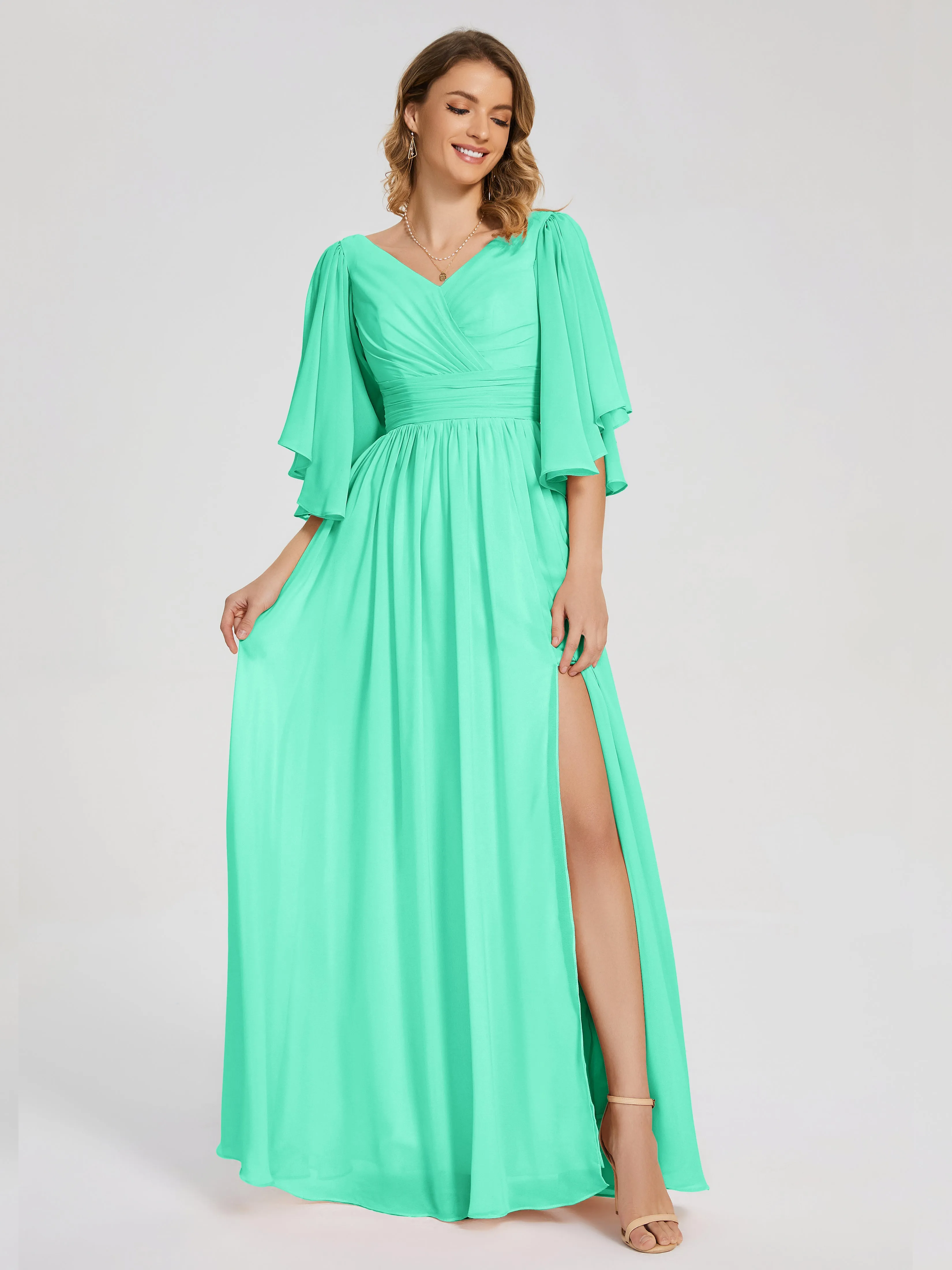 Giselle Pretty Corset Back Chiffon Bridesmaid Dresses
