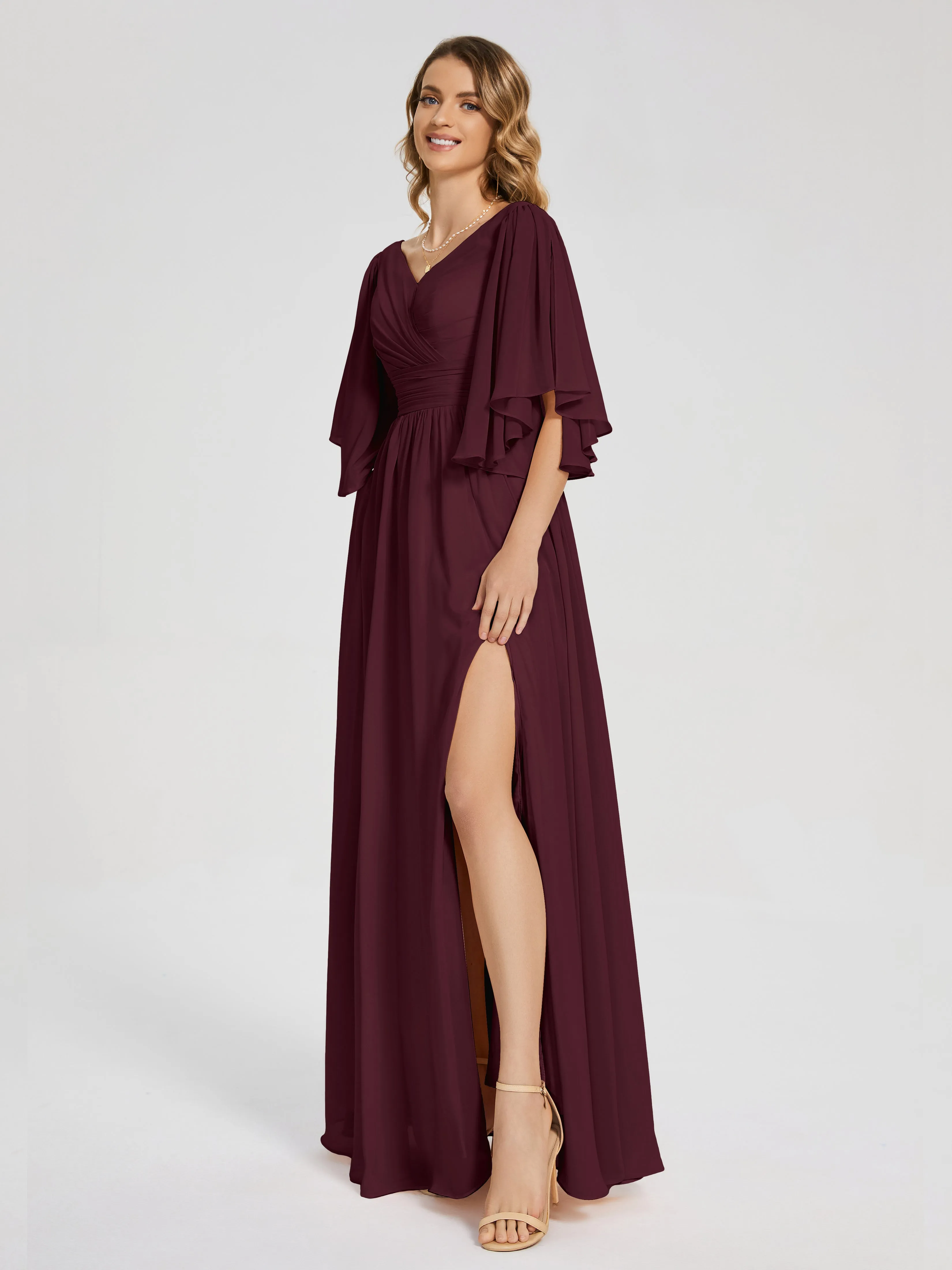 Giselle Pretty Corset Back Chiffon Bridesmaid Dresses