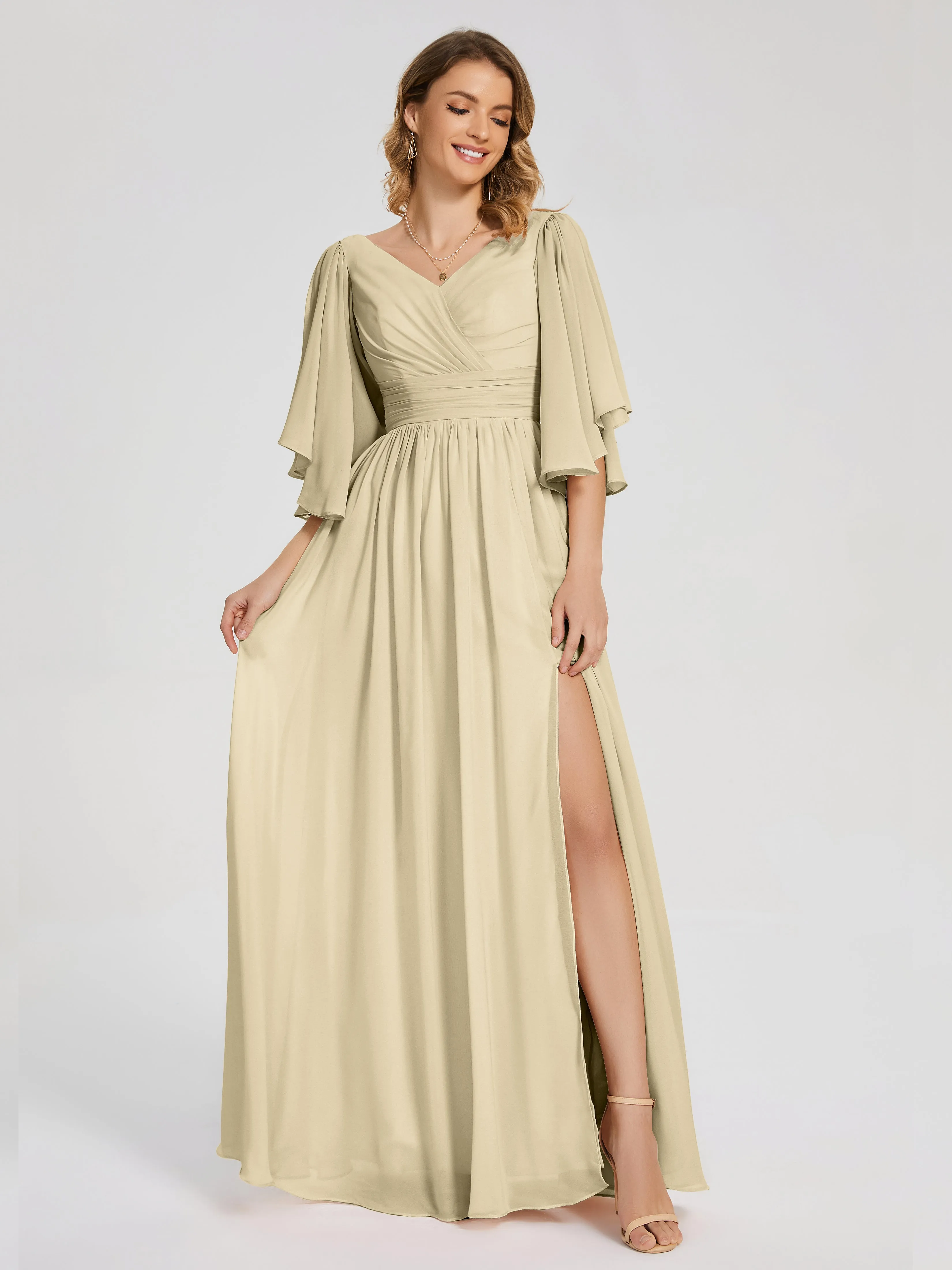 Giselle Pretty Corset Back Chiffon Bridesmaid Dresses