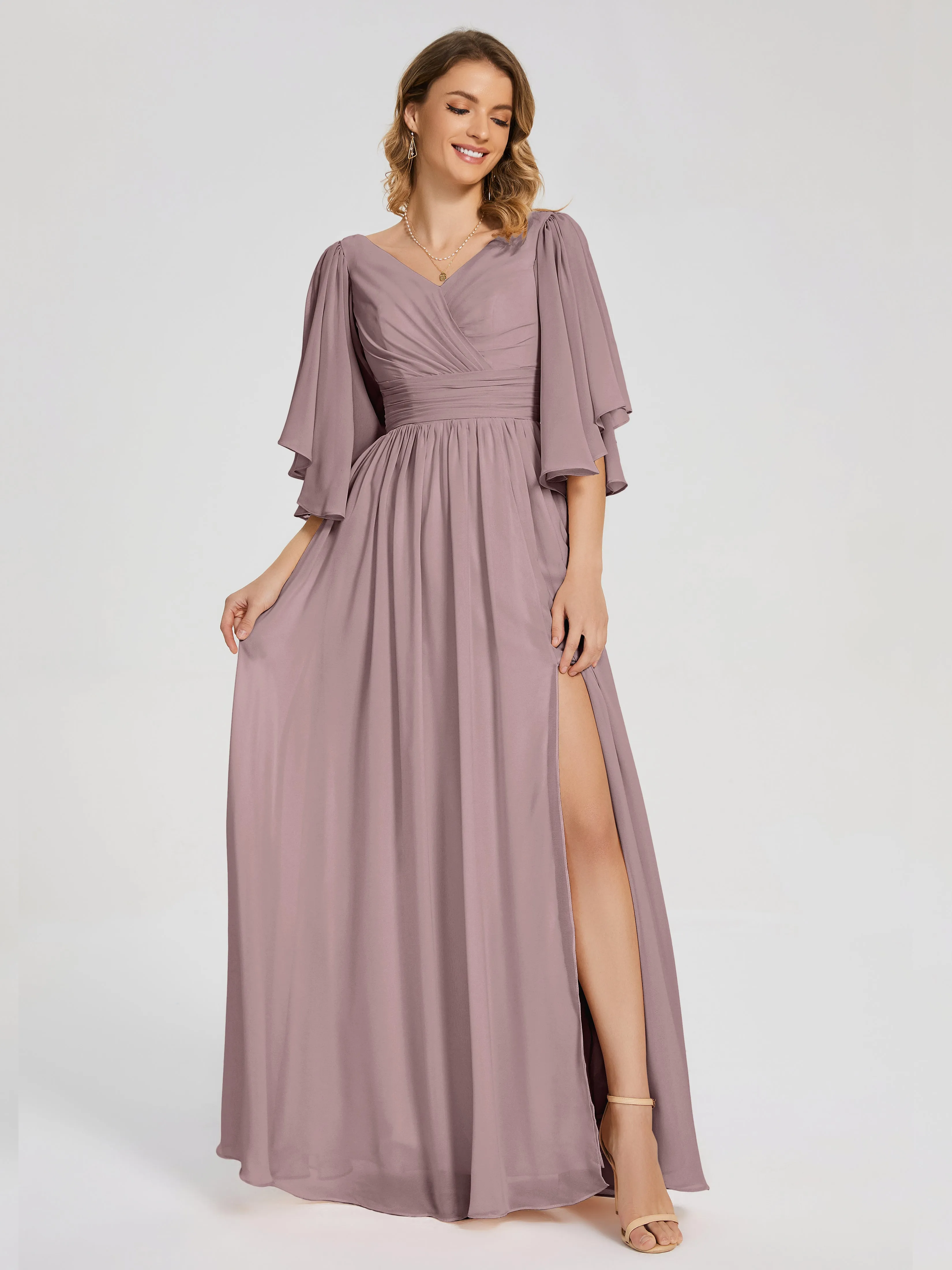 Giselle Pretty Corset Back Chiffon Bridesmaid Dresses