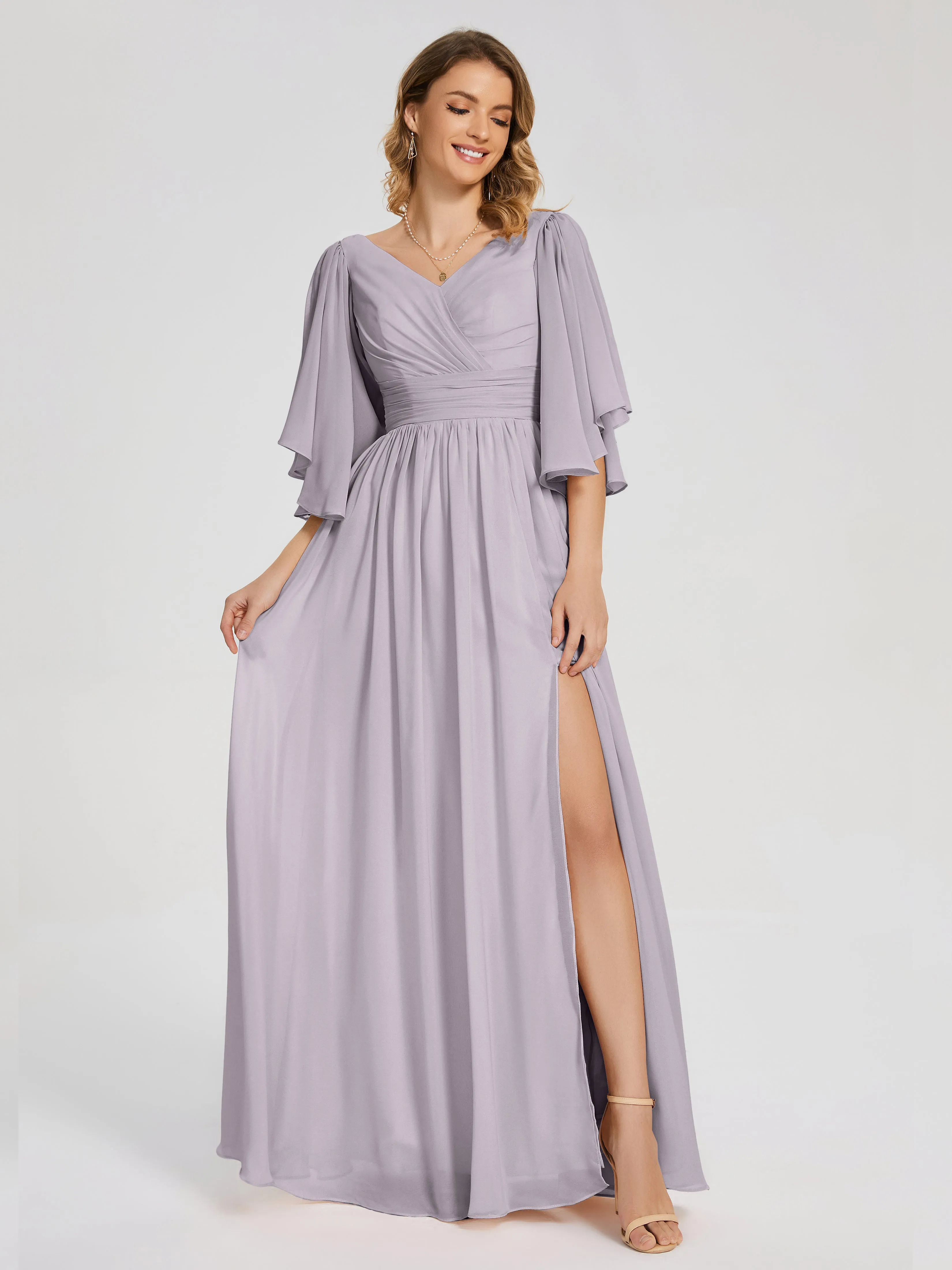 Giselle Pretty Corset Back Chiffon Bridesmaid Dresses