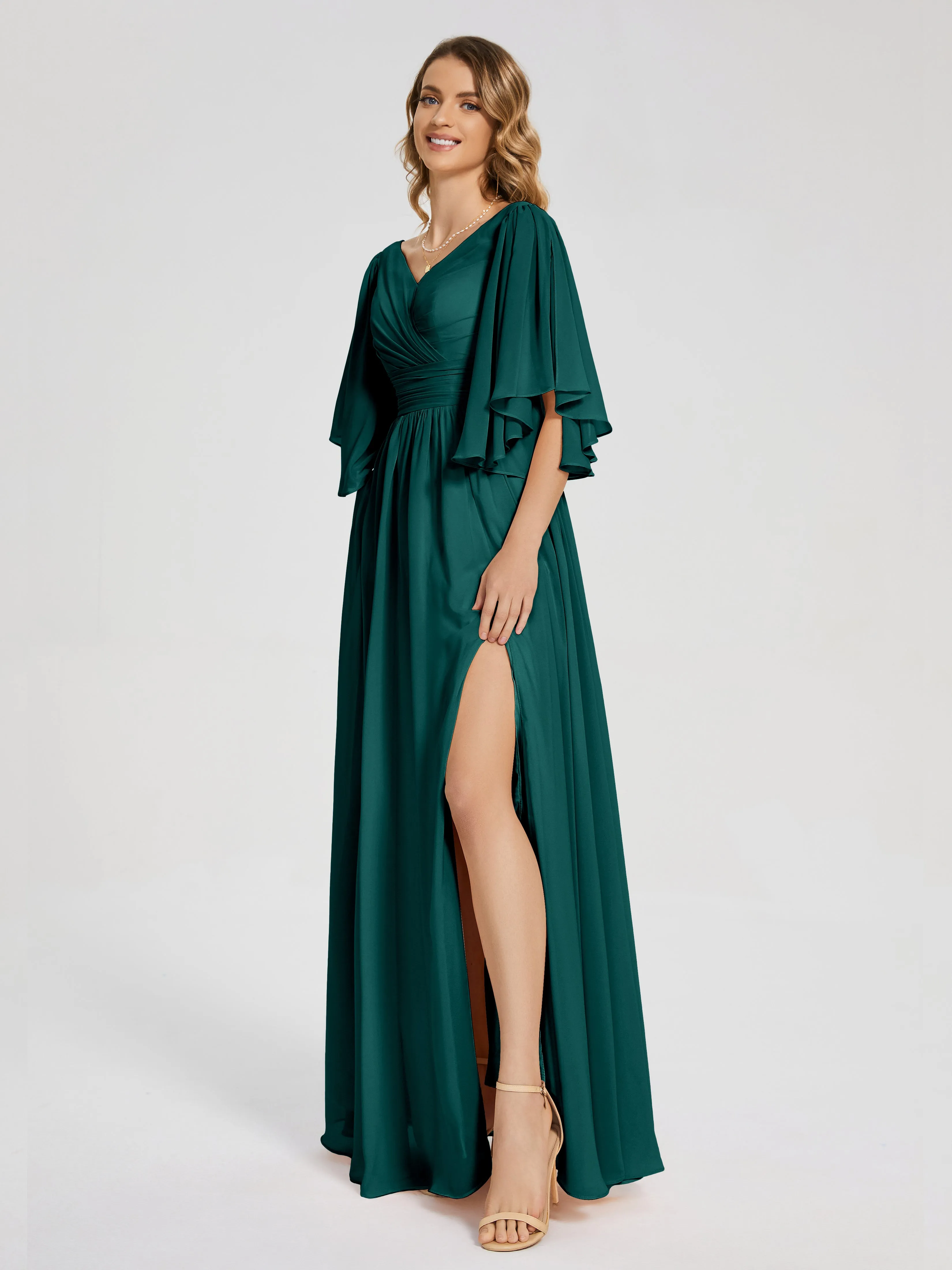 Giselle Pretty Corset Back Chiffon Bridesmaid Dresses