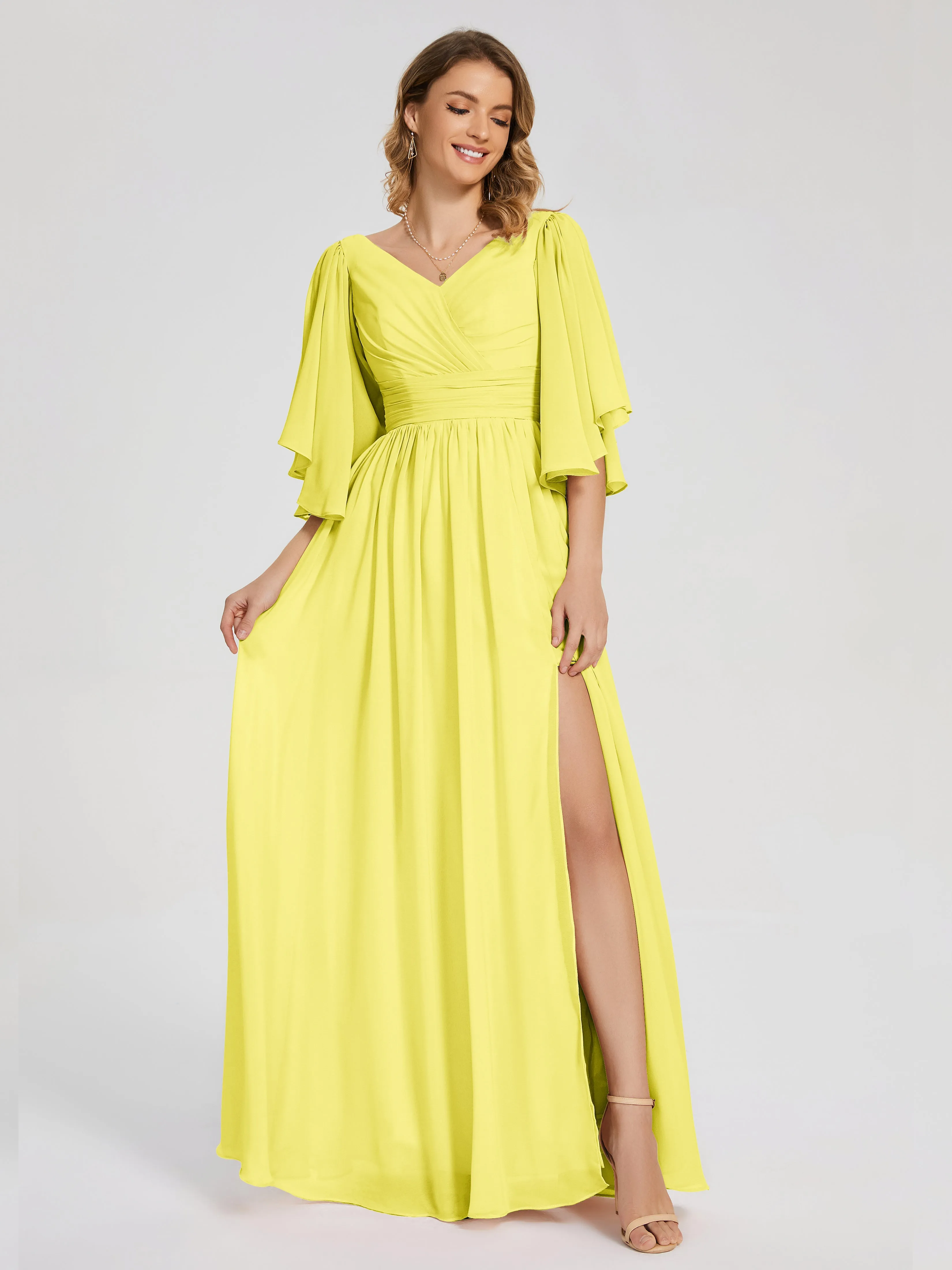 Giselle Pretty Corset Back Chiffon Bridesmaid Dresses