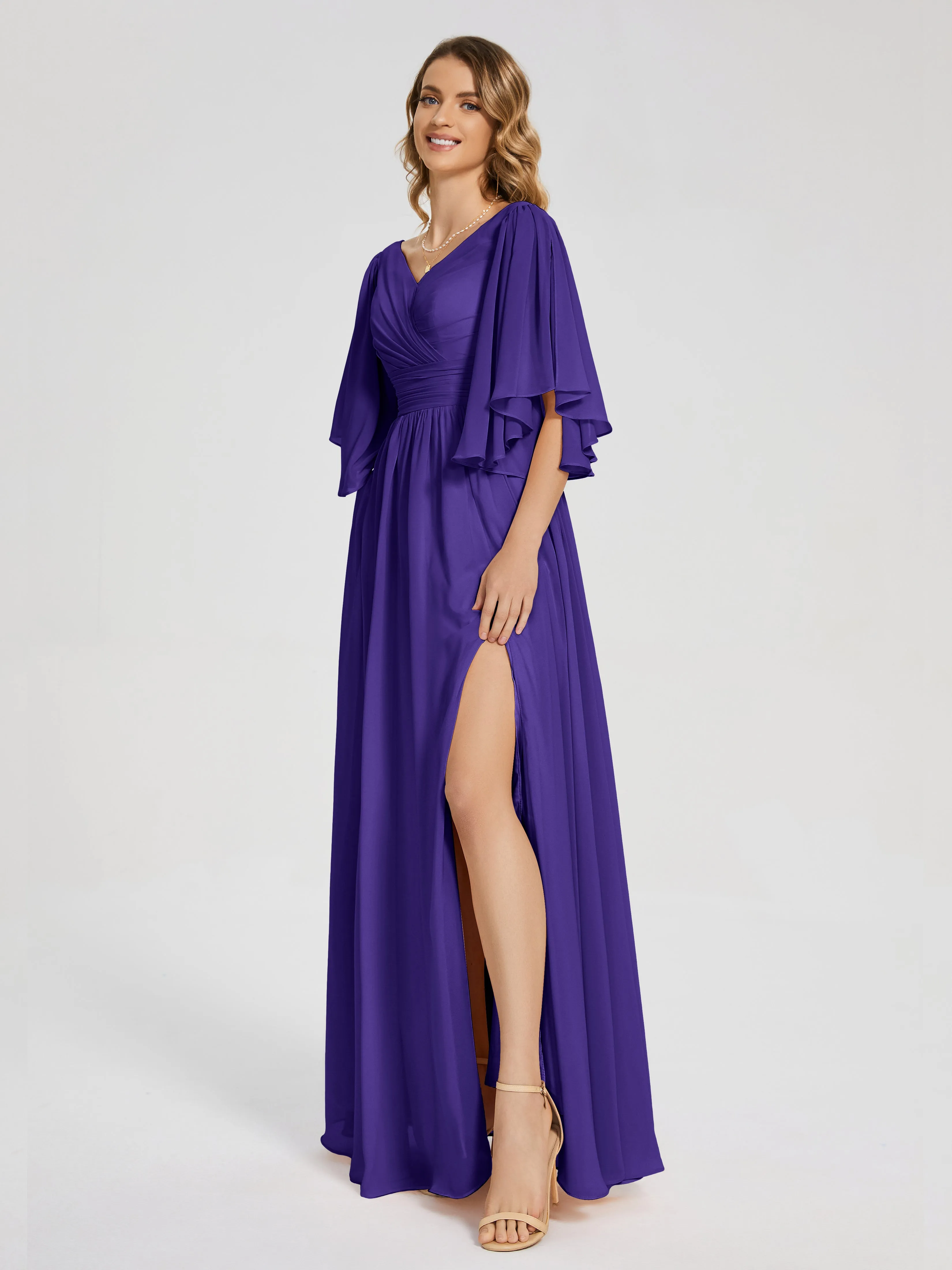 Giselle Pretty Corset Back Chiffon Bridesmaid Dresses