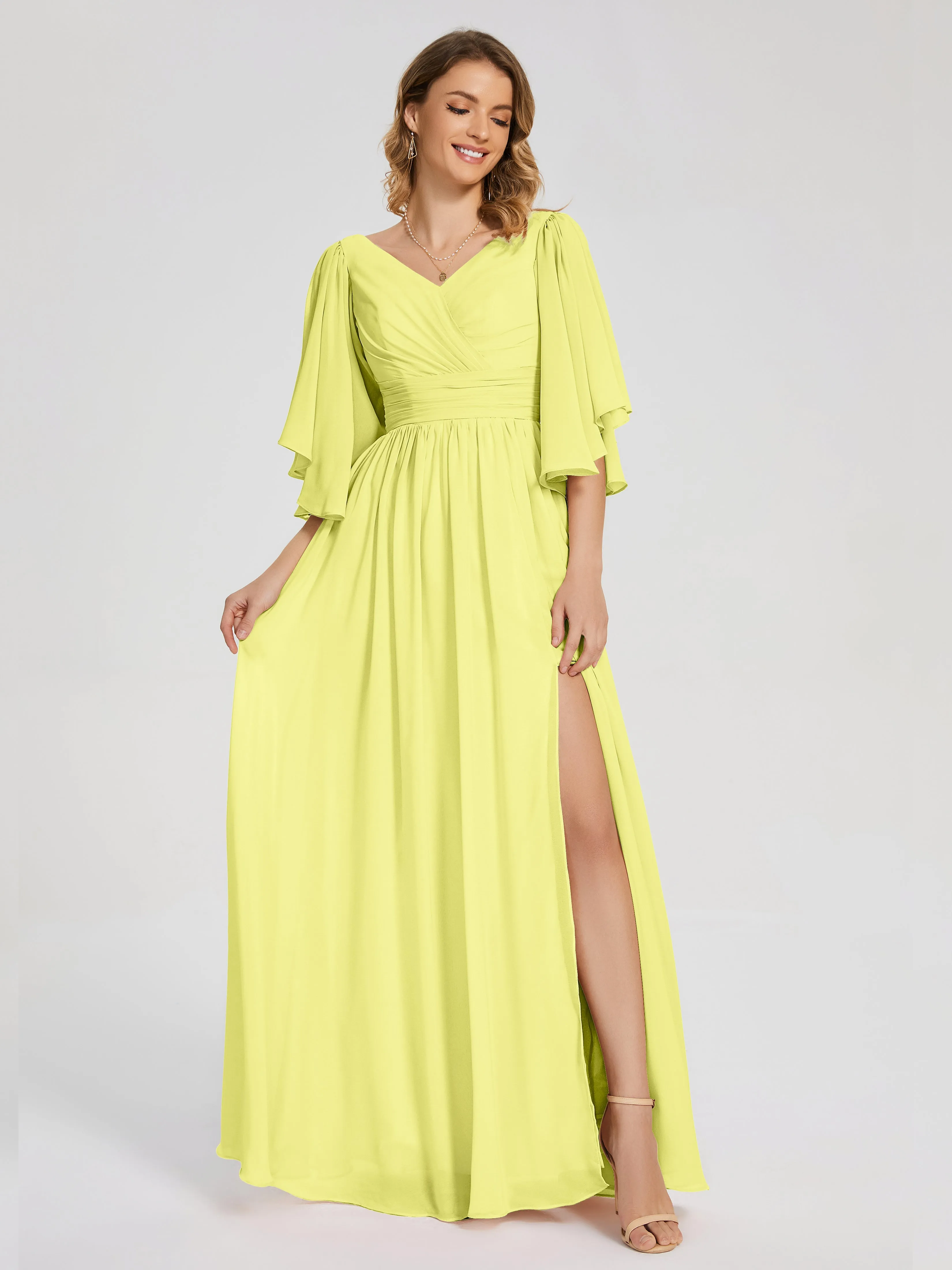 Giselle Pretty Corset Back Chiffon Bridesmaid Dresses