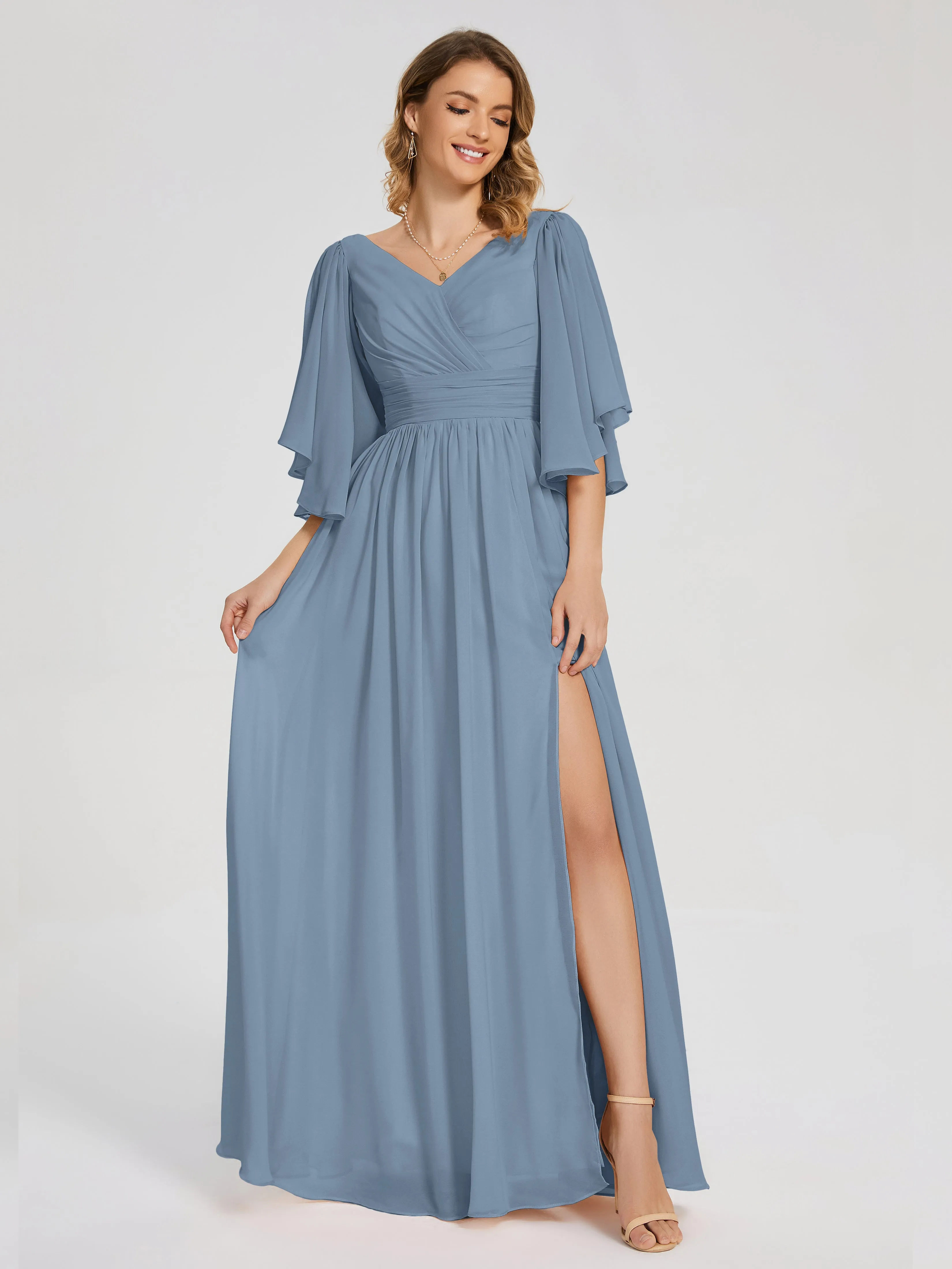 Giselle Pretty Corset Back Chiffon Bridesmaid Dresses