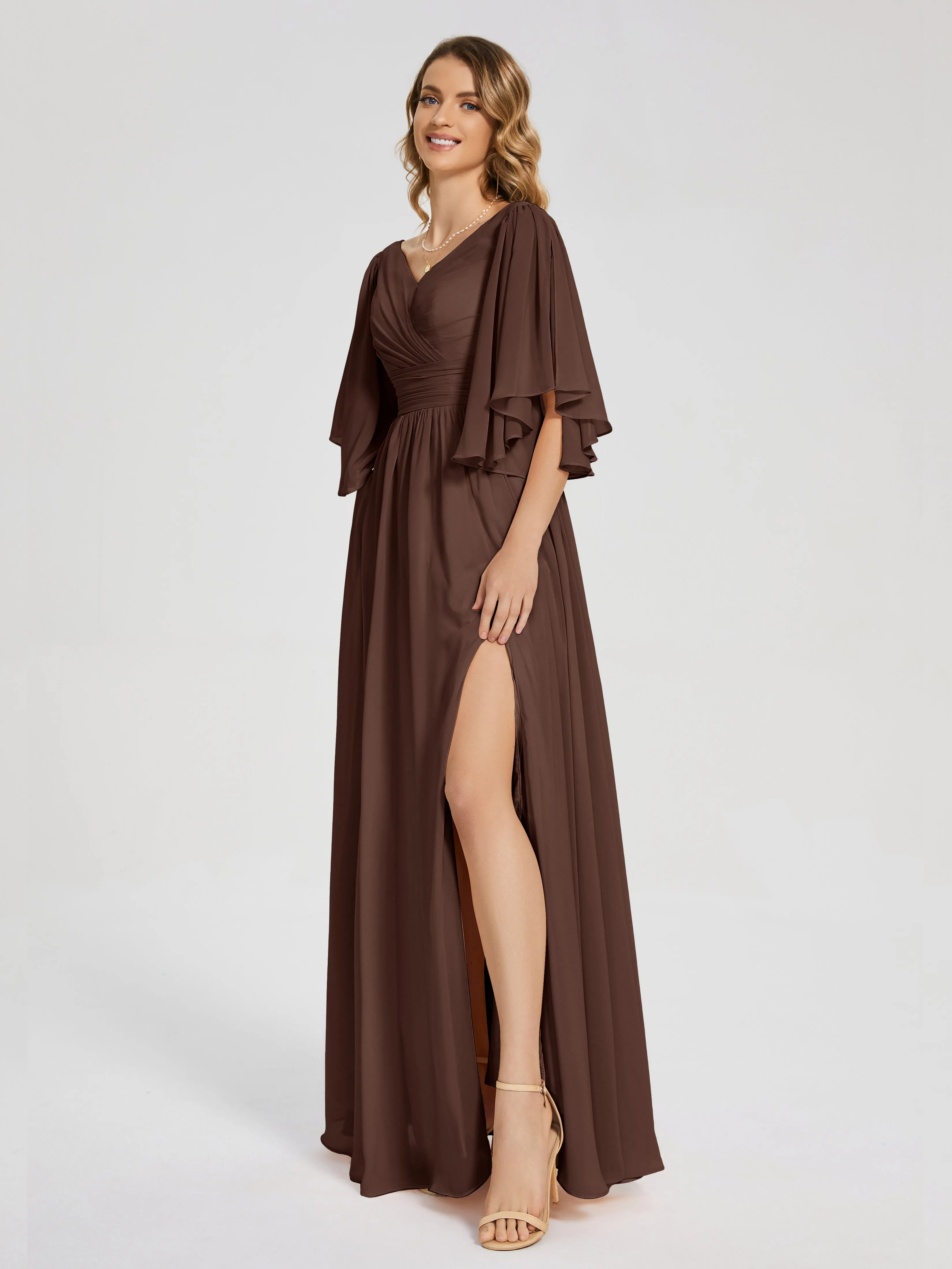 Giselle Pretty Corset Back Chiffon Bridesmaid Dresses