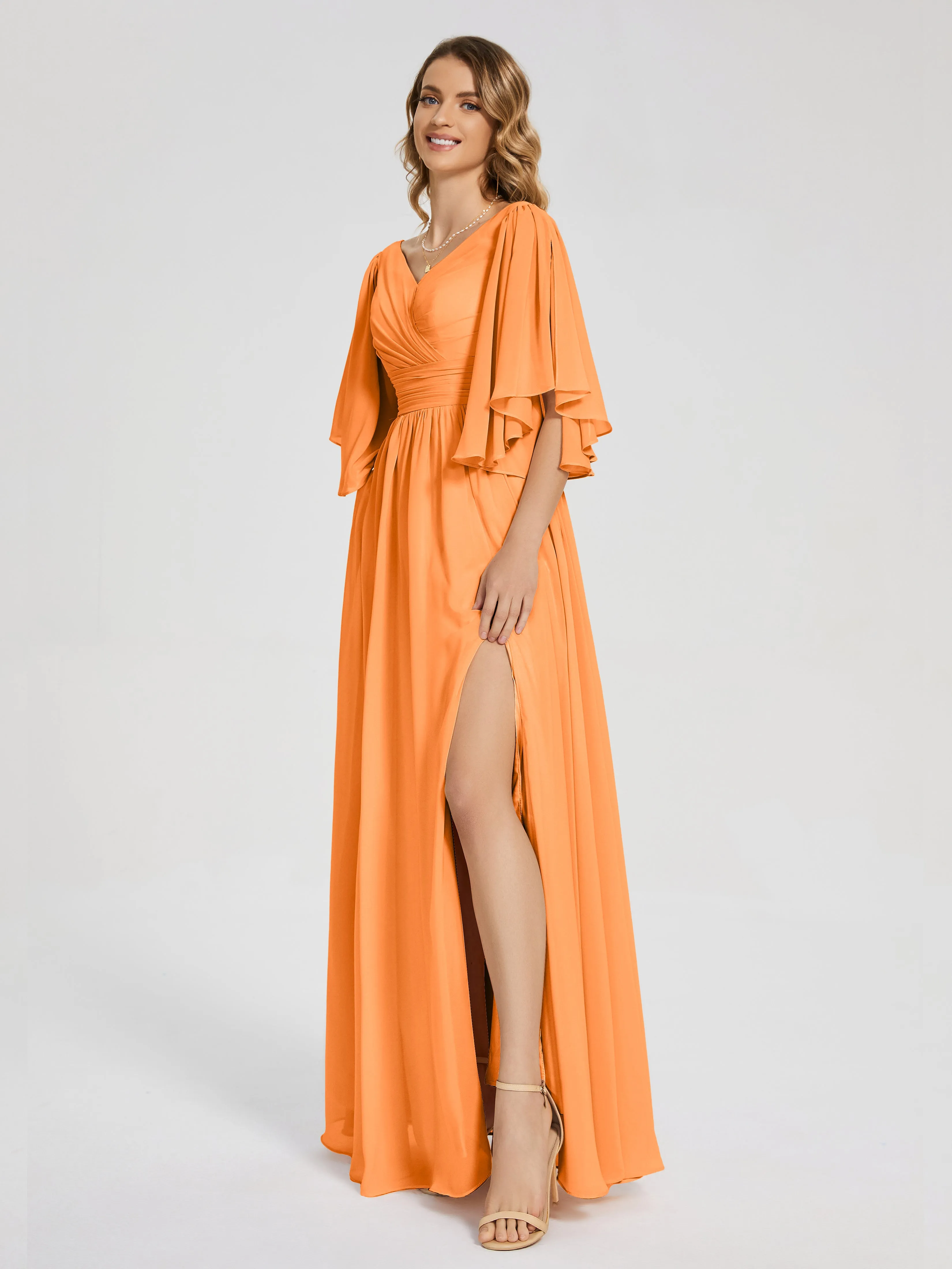 Giselle Pretty Corset Back Chiffon Bridesmaid Dresses