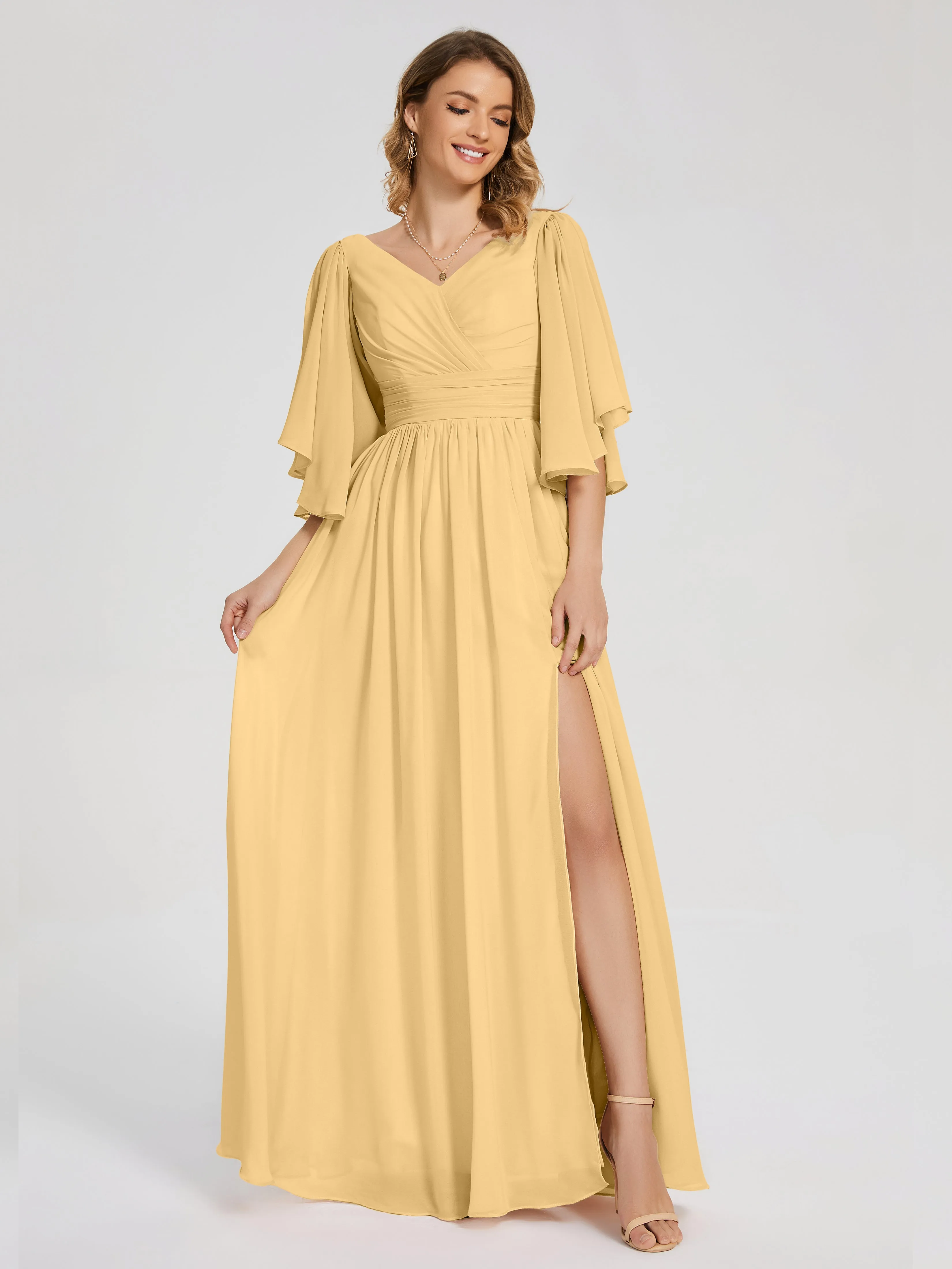 Giselle Pretty Corset Back Chiffon Bridesmaid Dresses