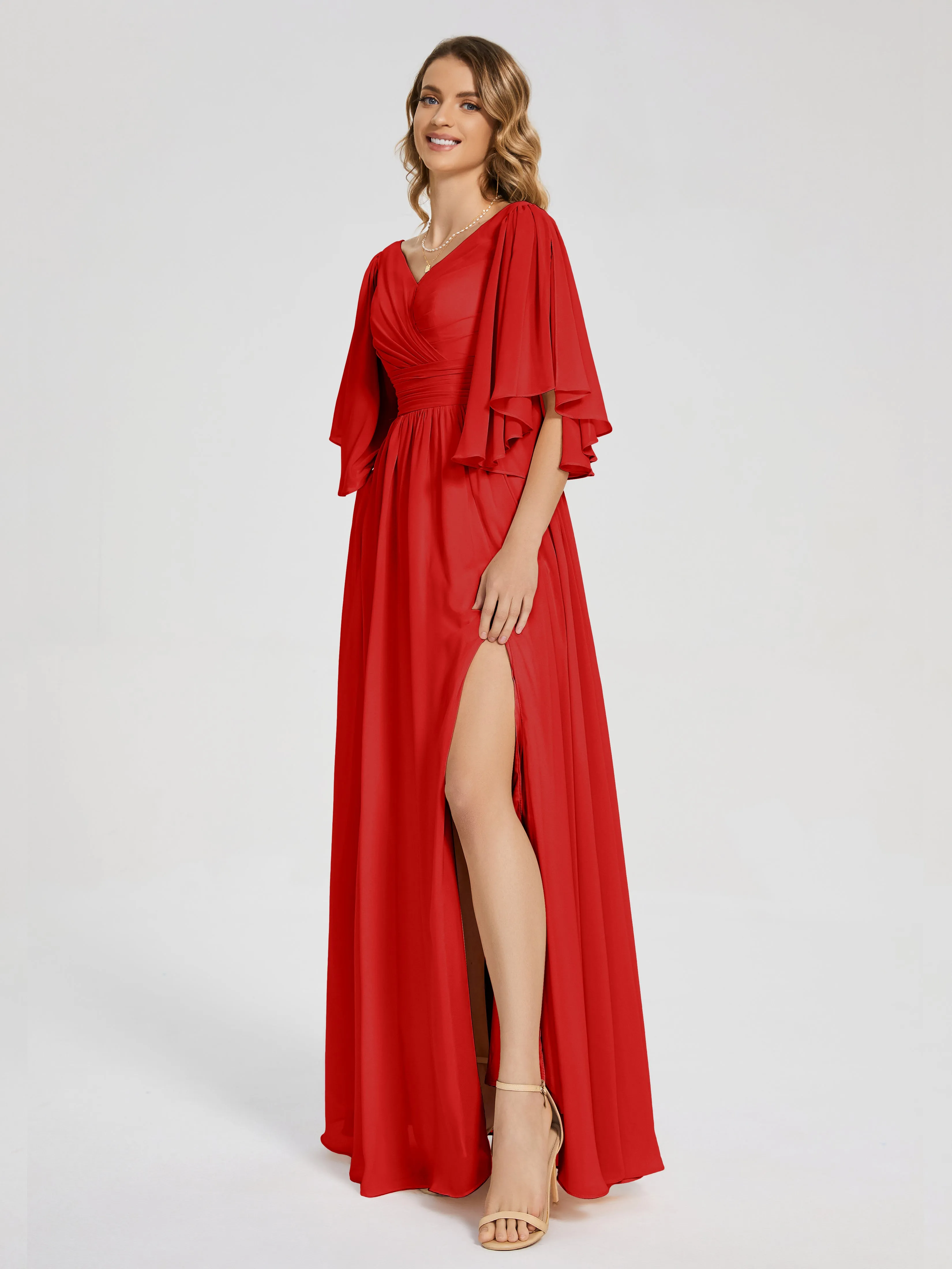 Giselle Pretty Corset Back Chiffon Bridesmaid Dresses