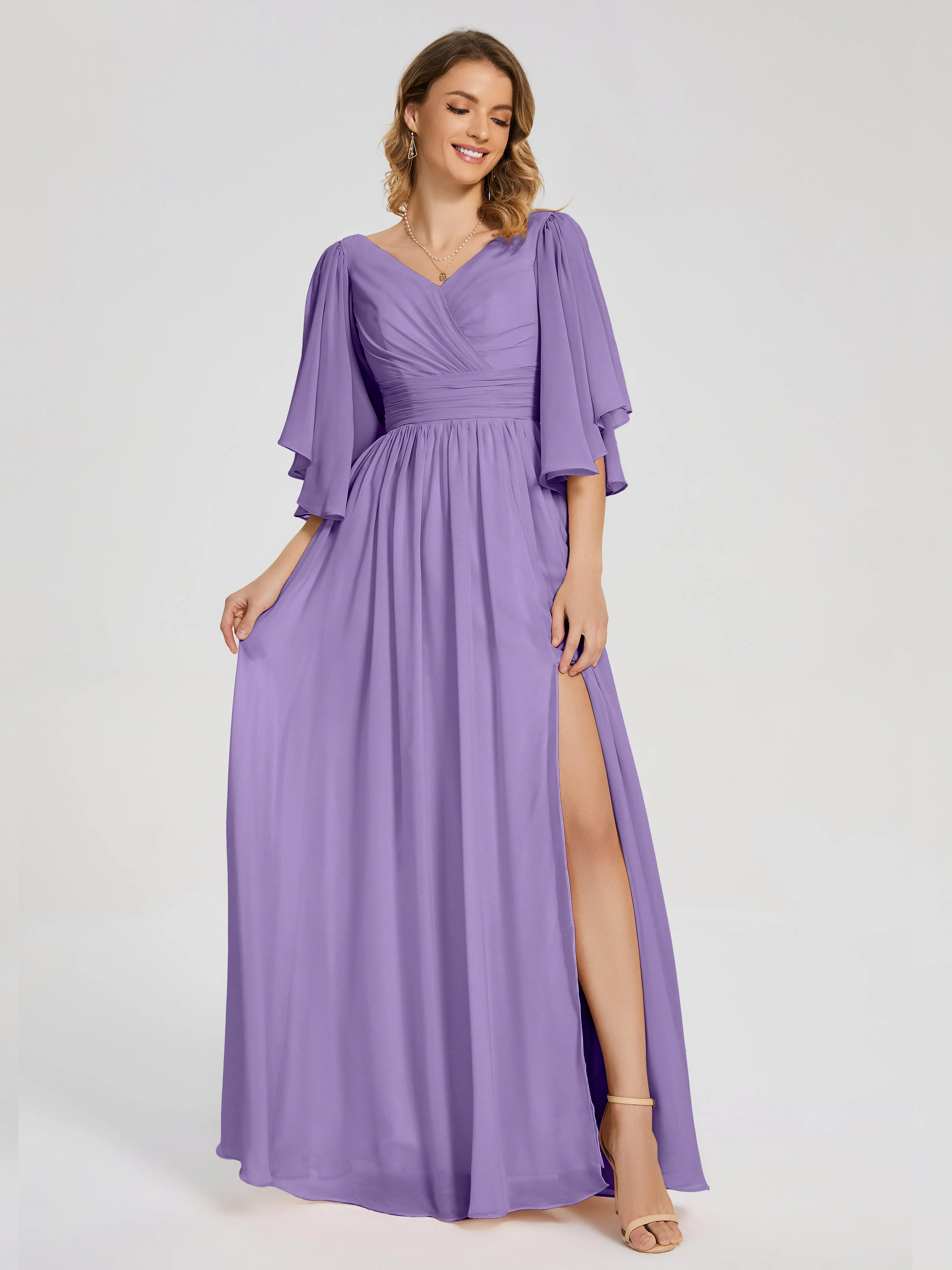 Giselle Pretty Corset Back Chiffon Bridesmaid Dresses