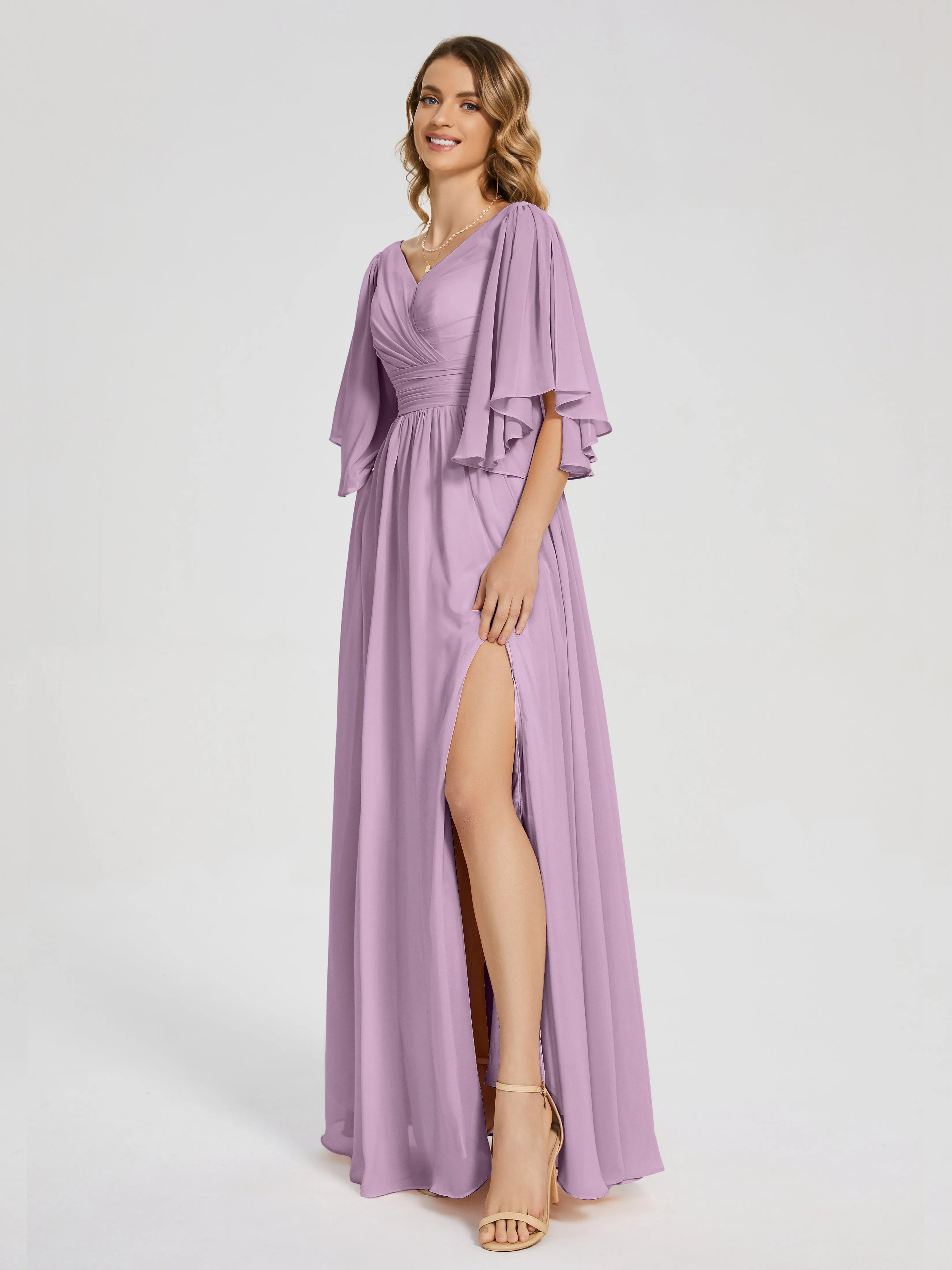 Giselle Pretty Corset Back Chiffon Bridesmaid Dresses