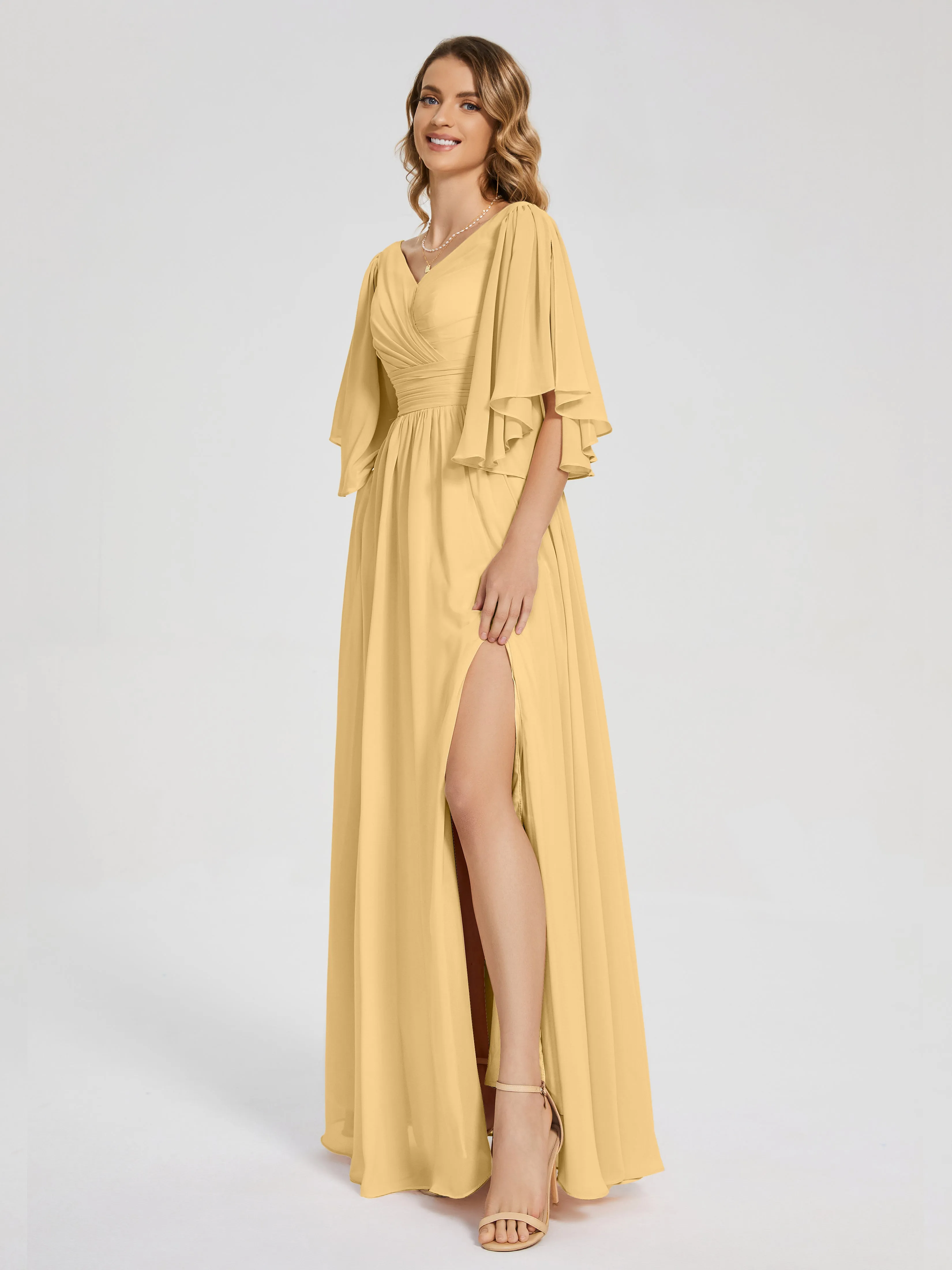 Giselle Pretty Corset Back Chiffon Bridesmaid Dresses
