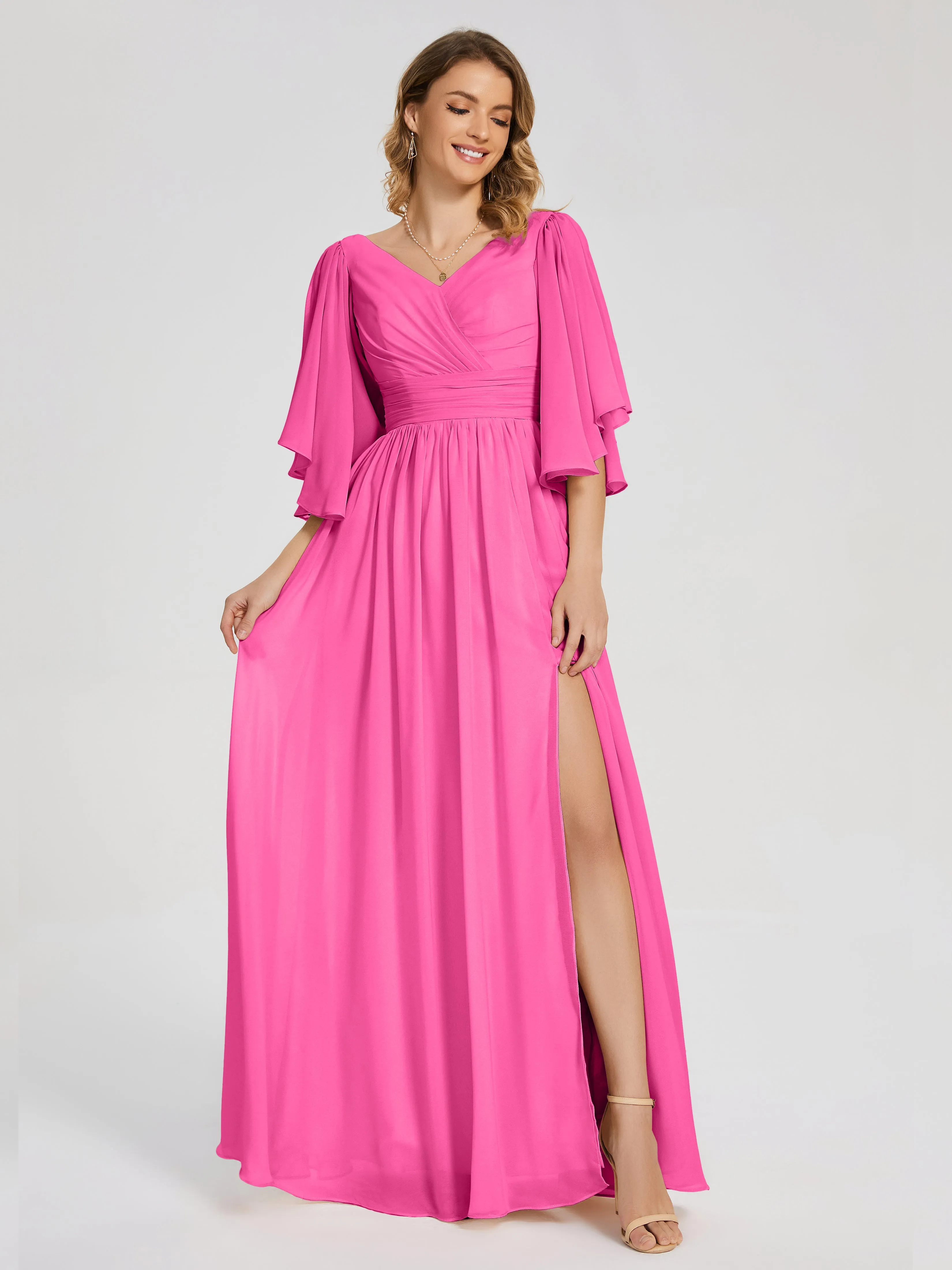 Giselle Pretty Corset Back Chiffon Bridesmaid Dresses
