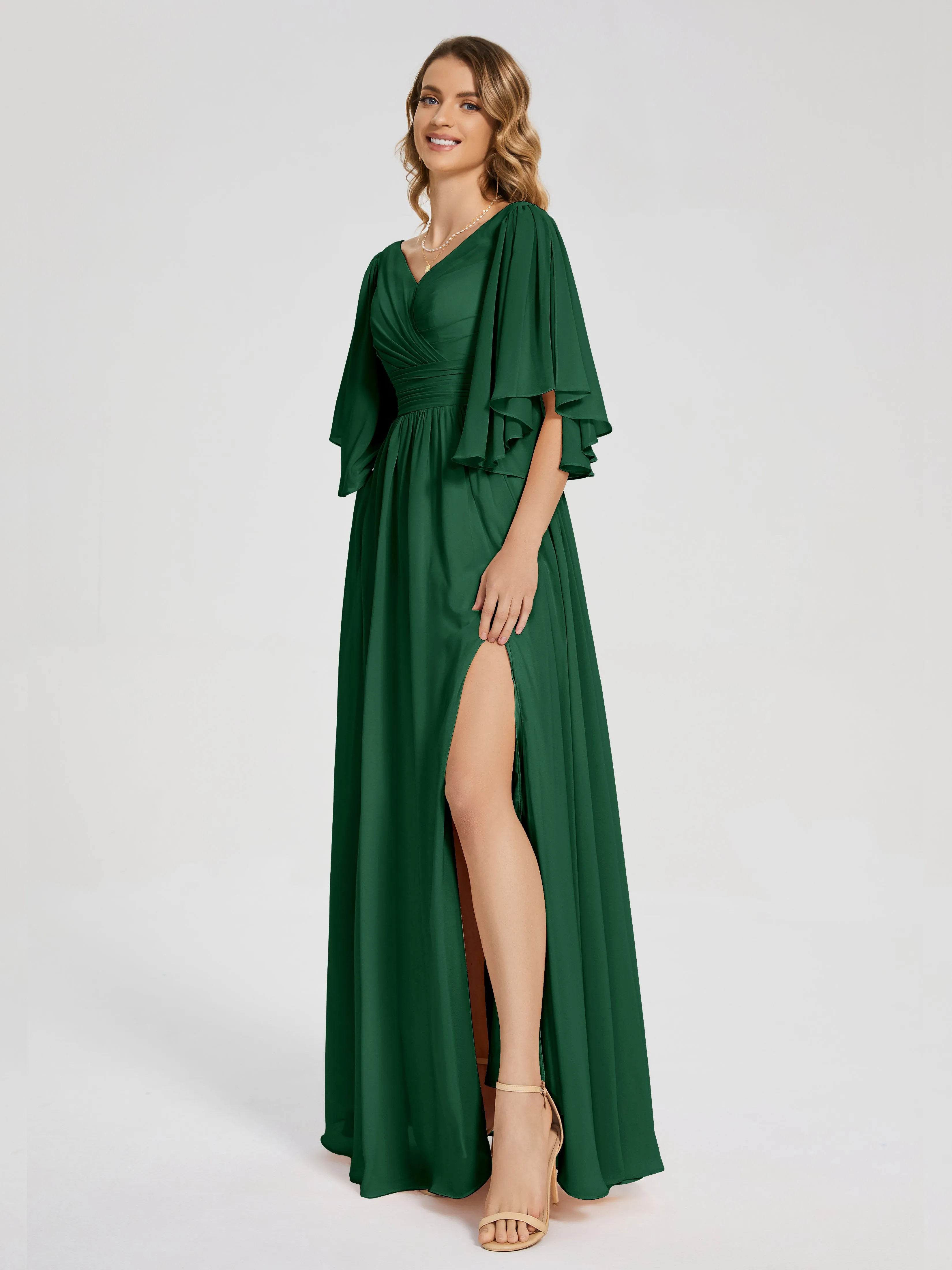 Giselle Pretty Corset Back Chiffon Bridesmaid Dresses